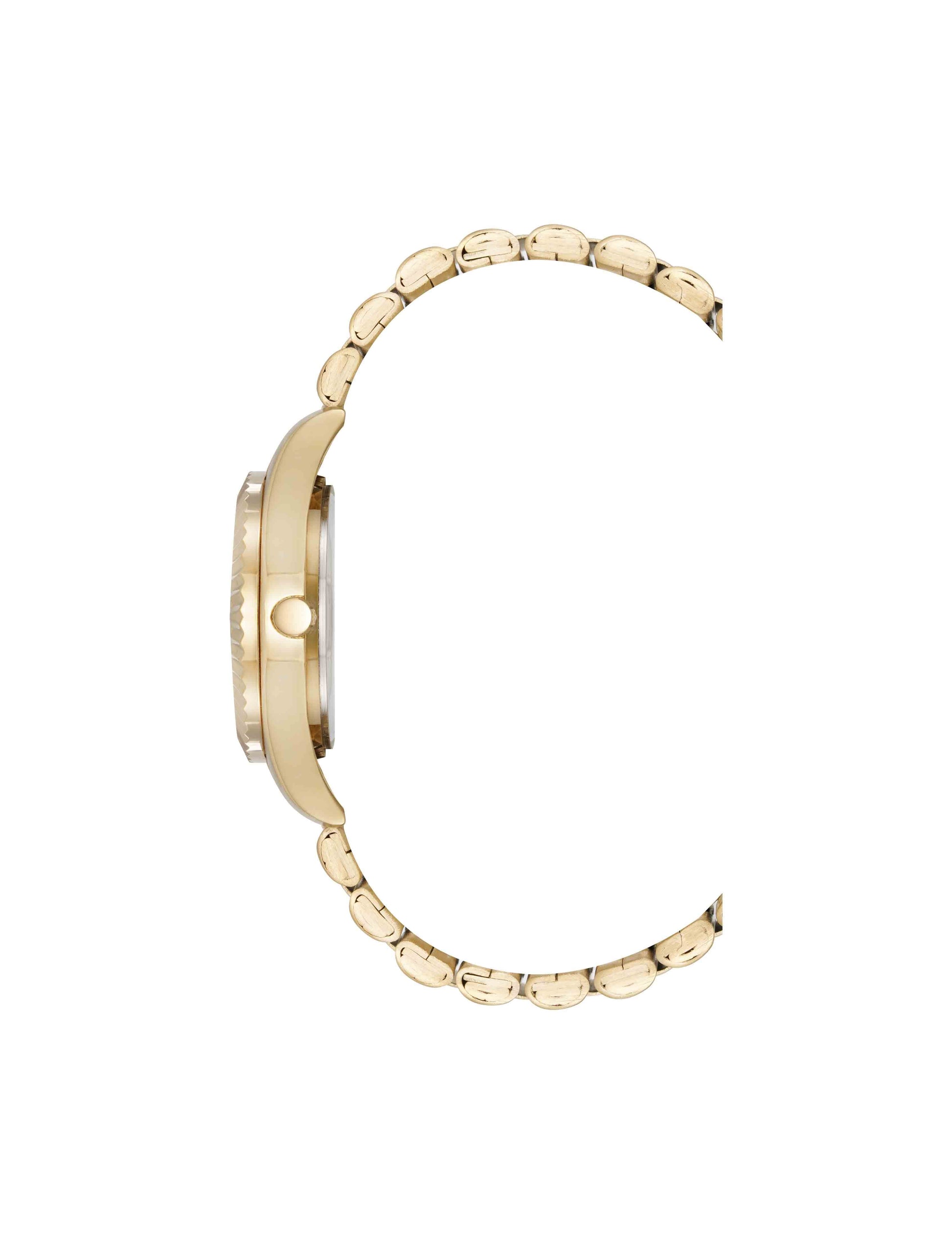 Anne Klein Stainless Steel Floral Dial Watch