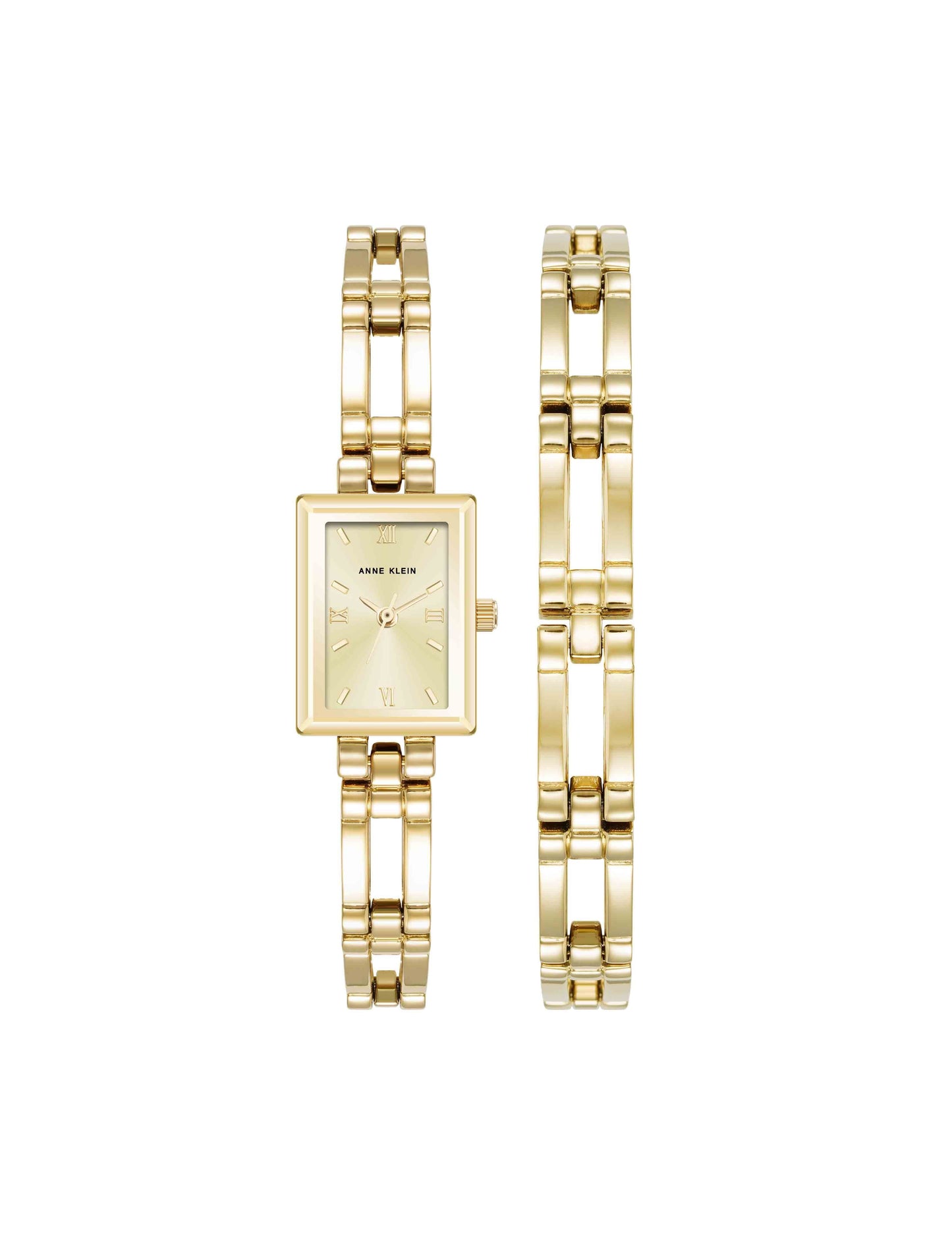 Anne Klein Rectangular Bangle Watch & Bracelet Set