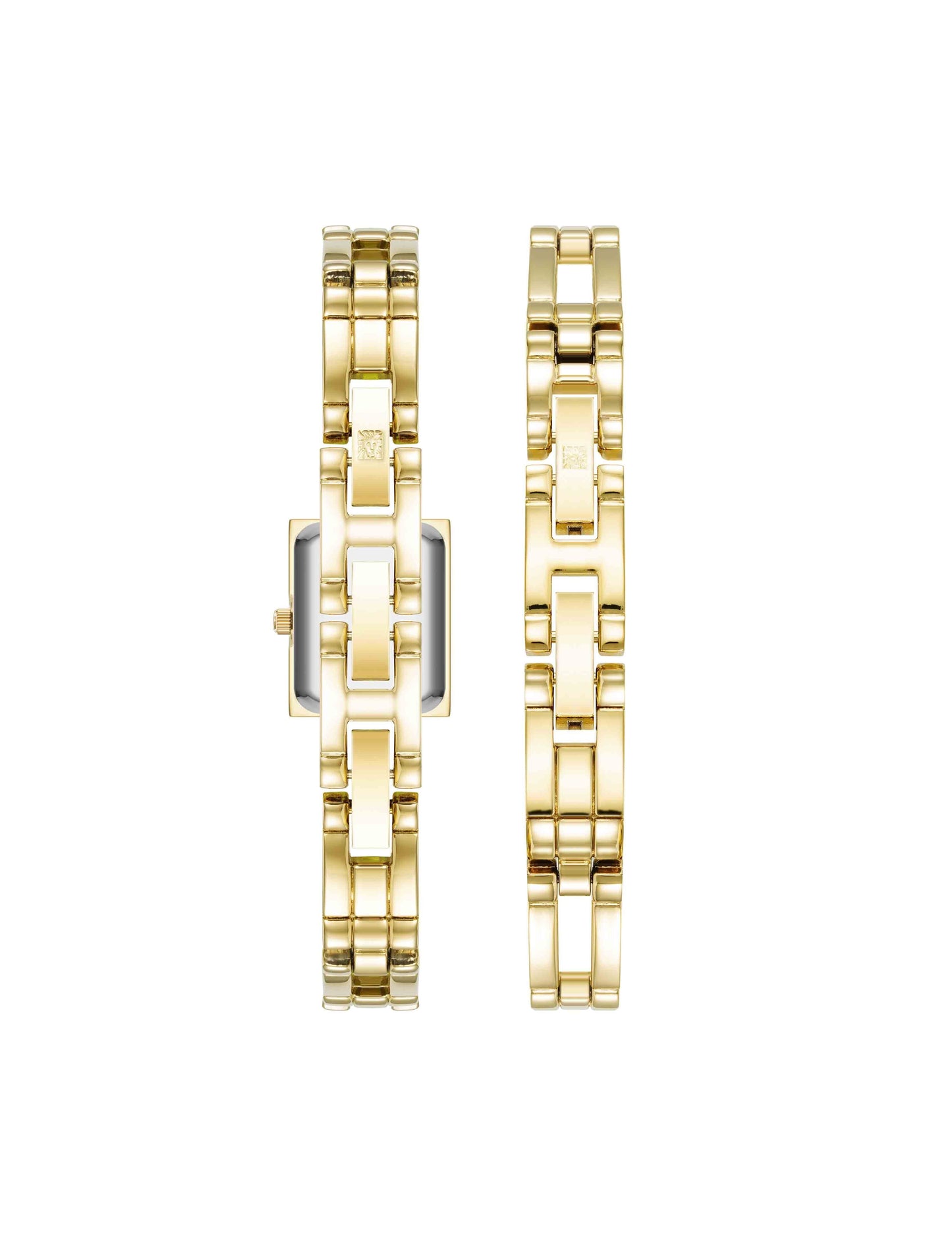 Anne Klein Rectangular Bangle Watch & Bracelet Set