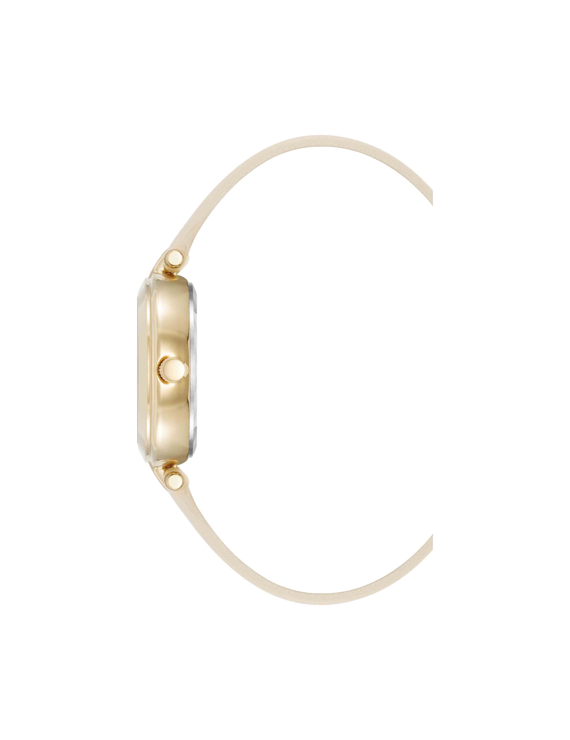 Anne Klein Sustainable Leather Band Watch, Mother of Pearl