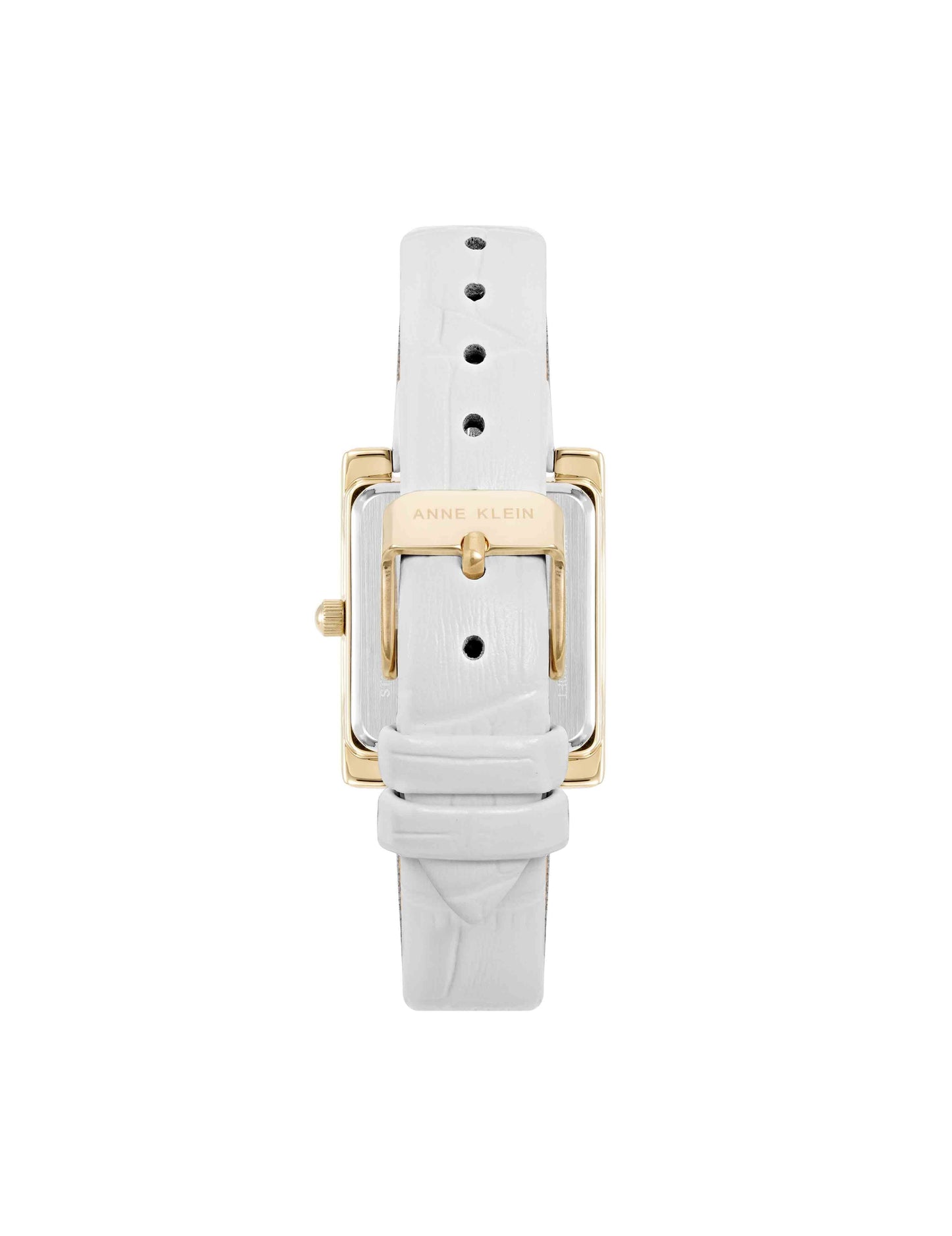 Anne Klein Rectangular Leather Band Watch