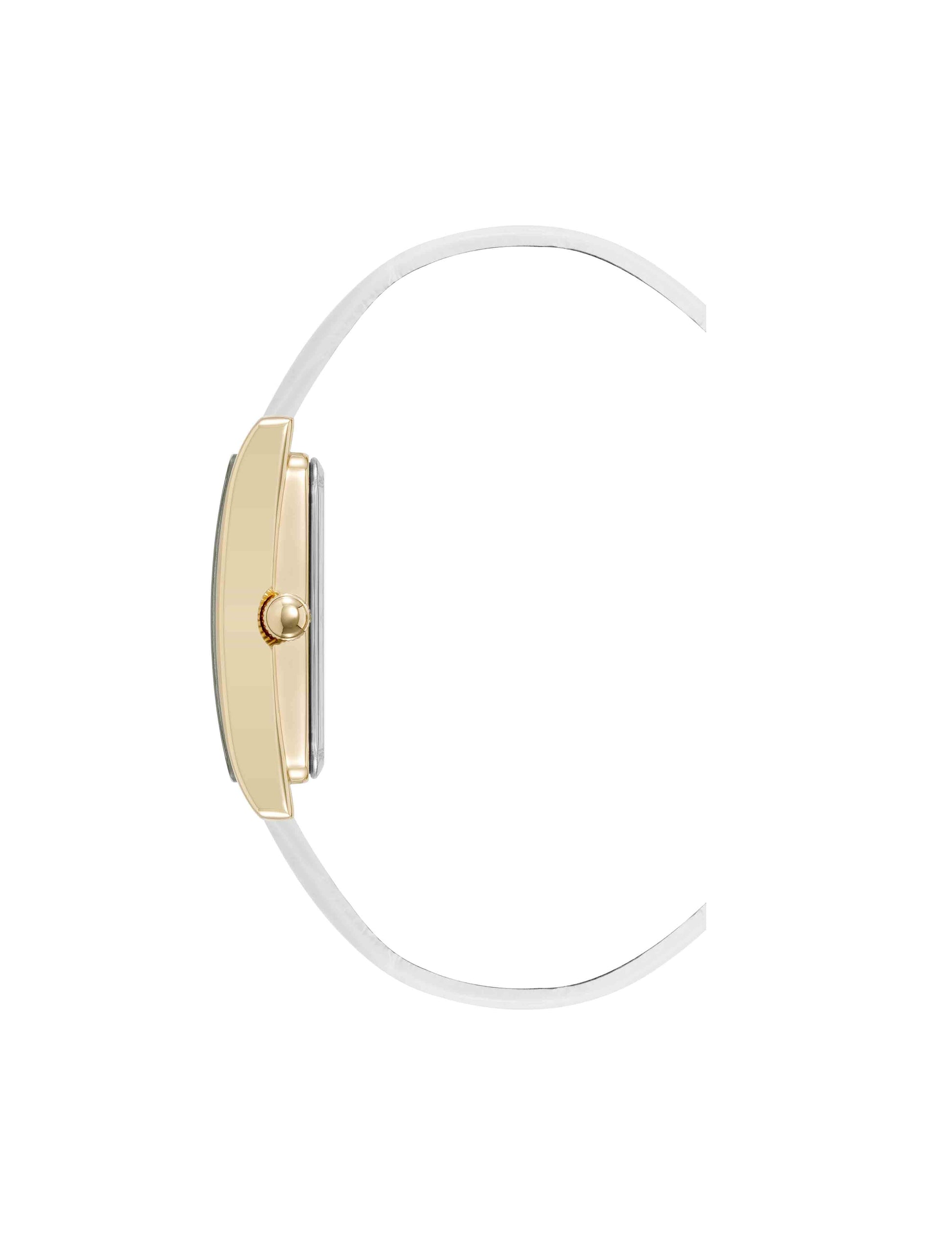 Anne Klein Rectangular Leather Band Watch