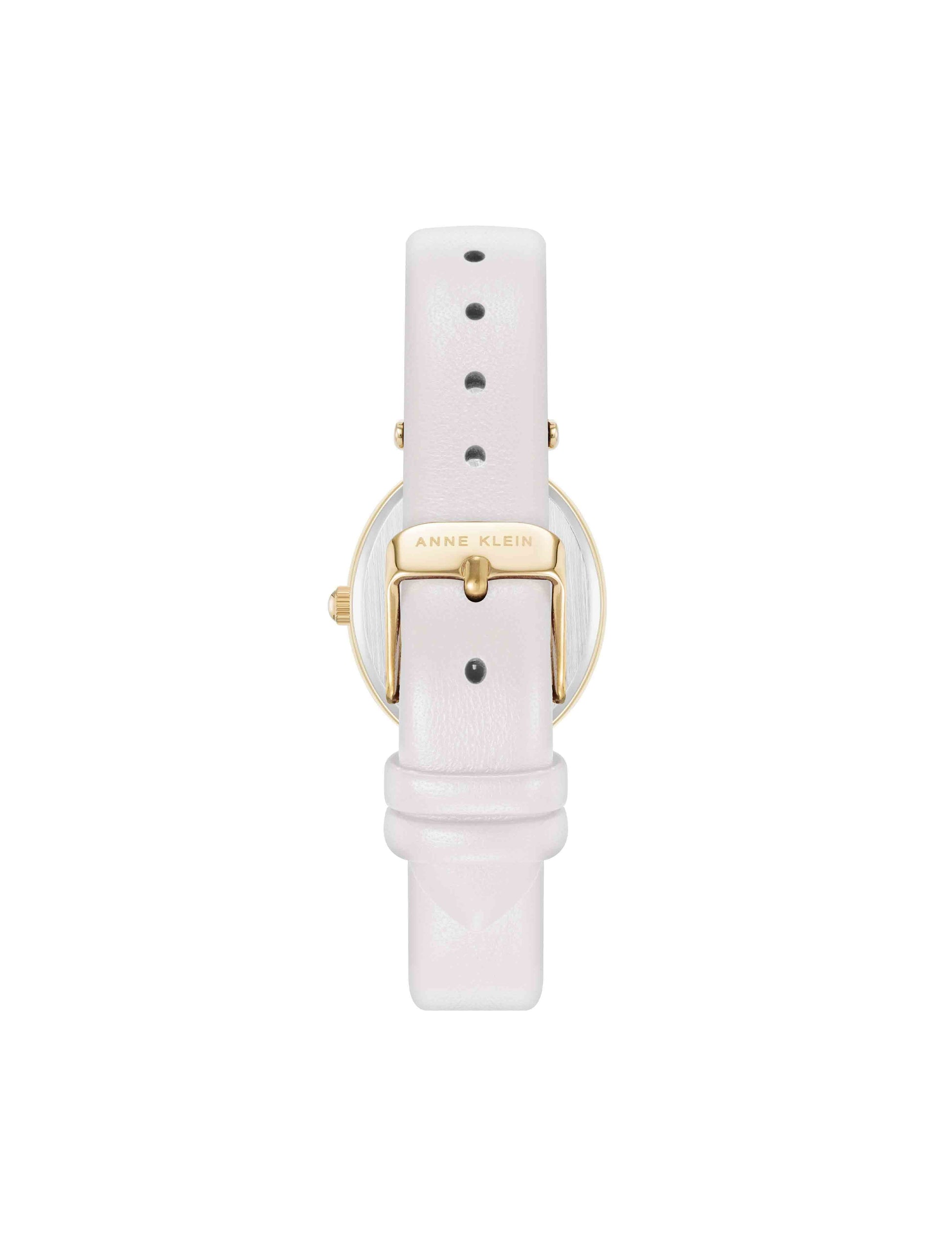 Anne Klein Oval Case Sustainable Leather Watch