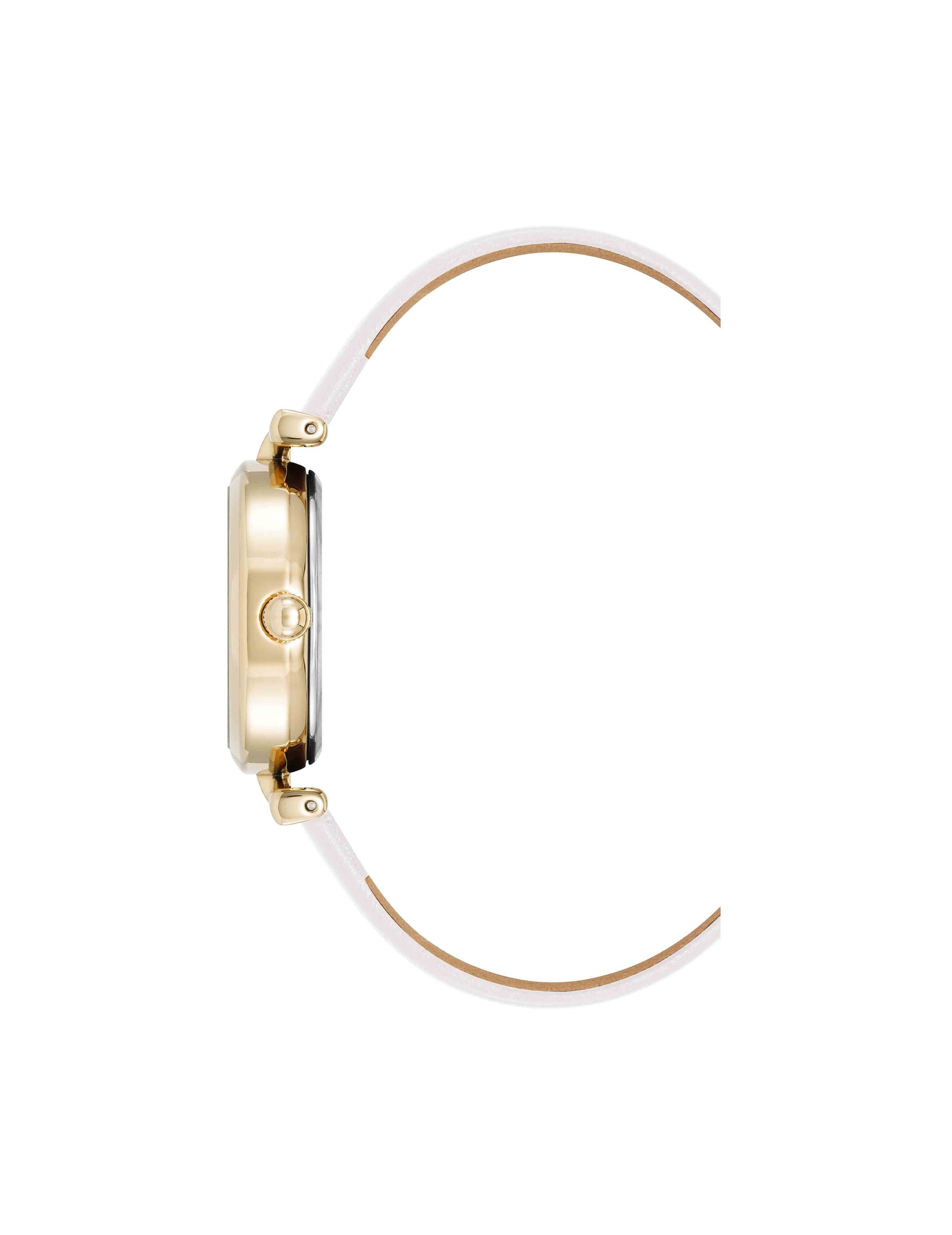 Anne Klein Oval Case Sustainable Leather Watch