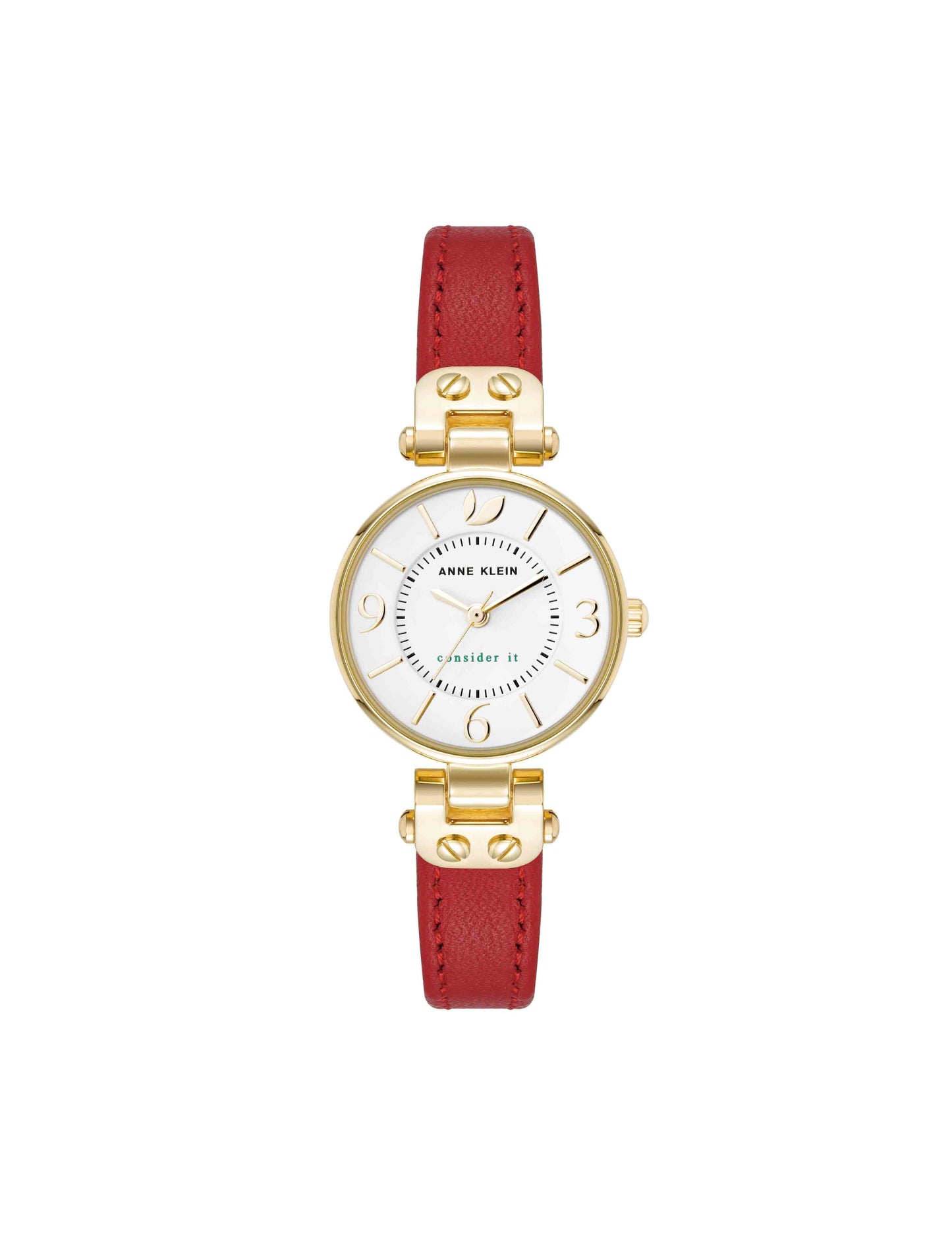 Anne Klein Sustainable Leather Strap Watch