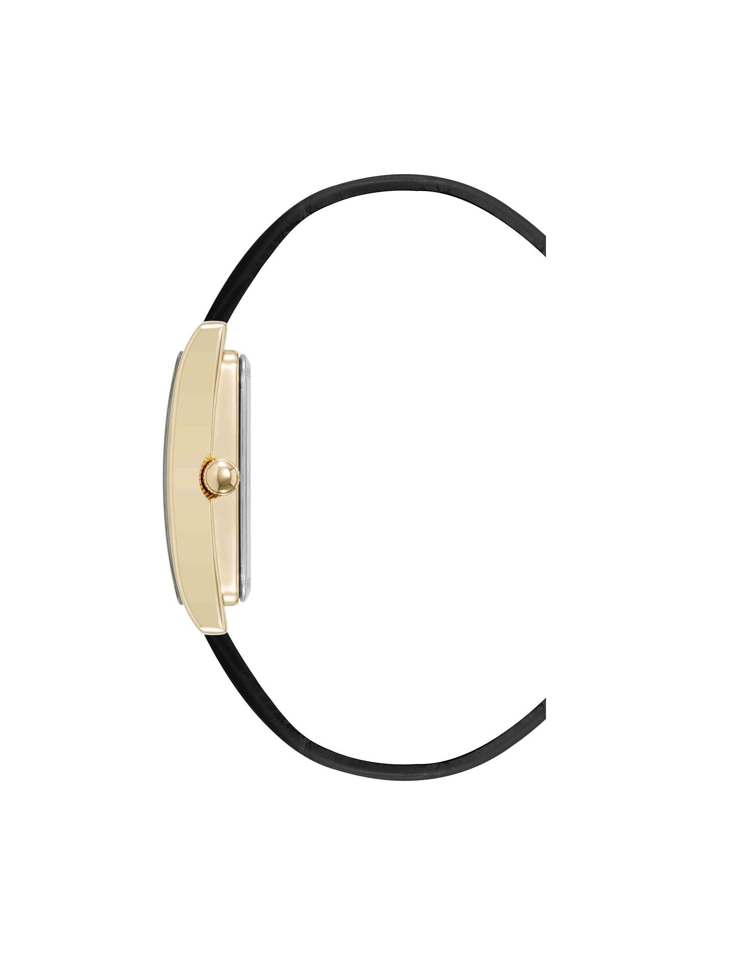Anne Klein Rectangular Leather Band Watch