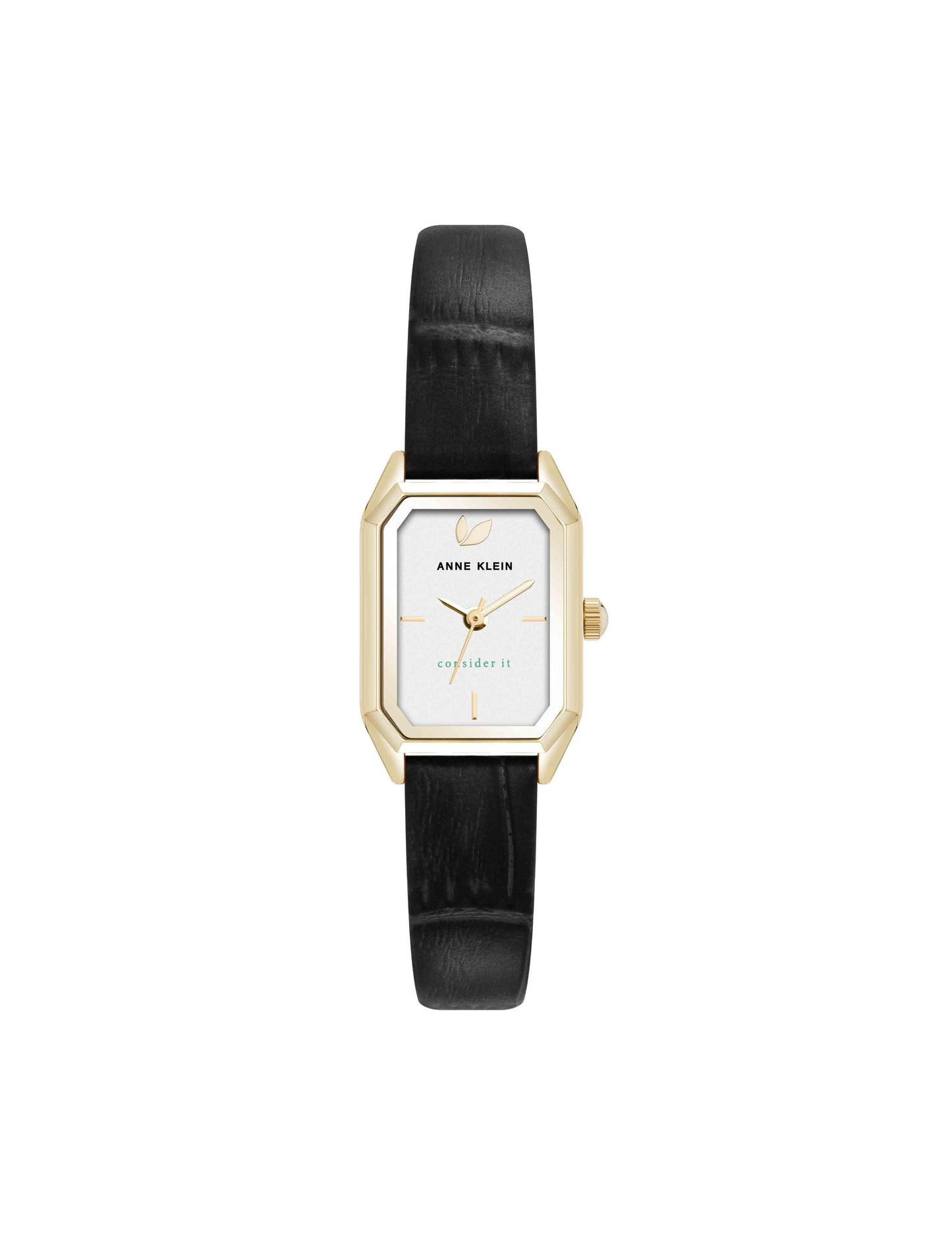 Anne Klein Octagonal Sustainable Leather Band Watch