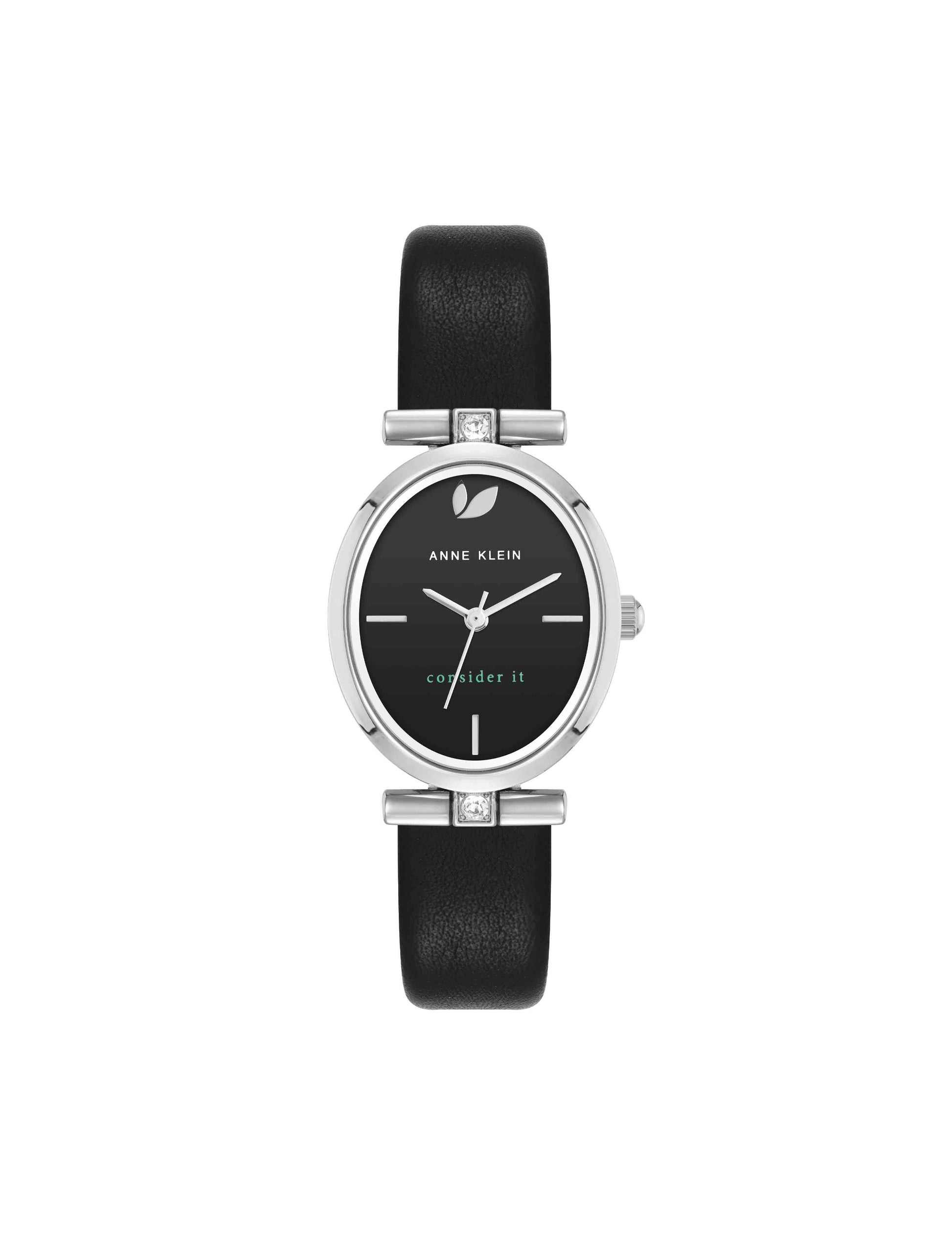 Anne Klein Oval Case Sustainable Leather Watch