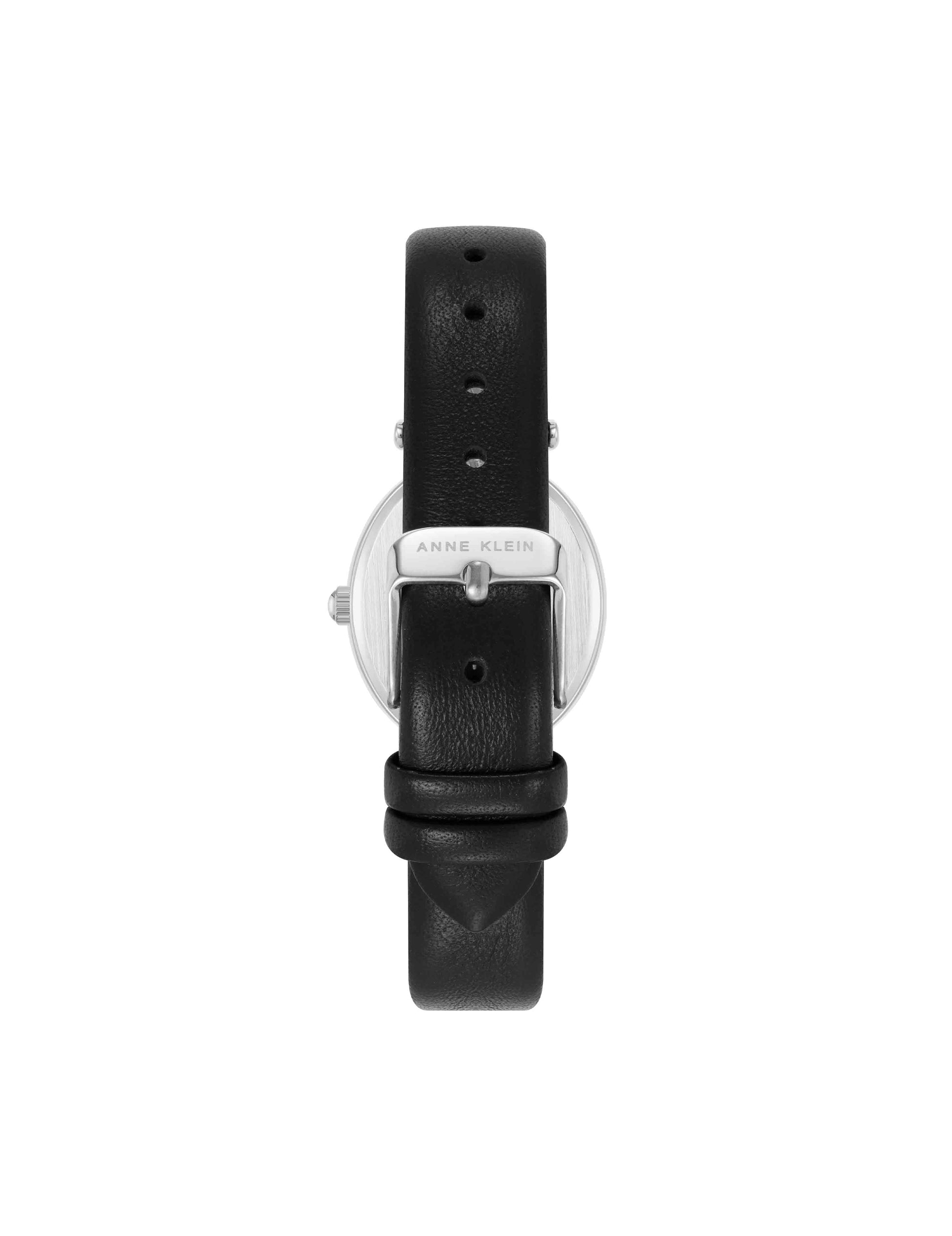 Anne Klein Oval Case Sustainable Leather Watch