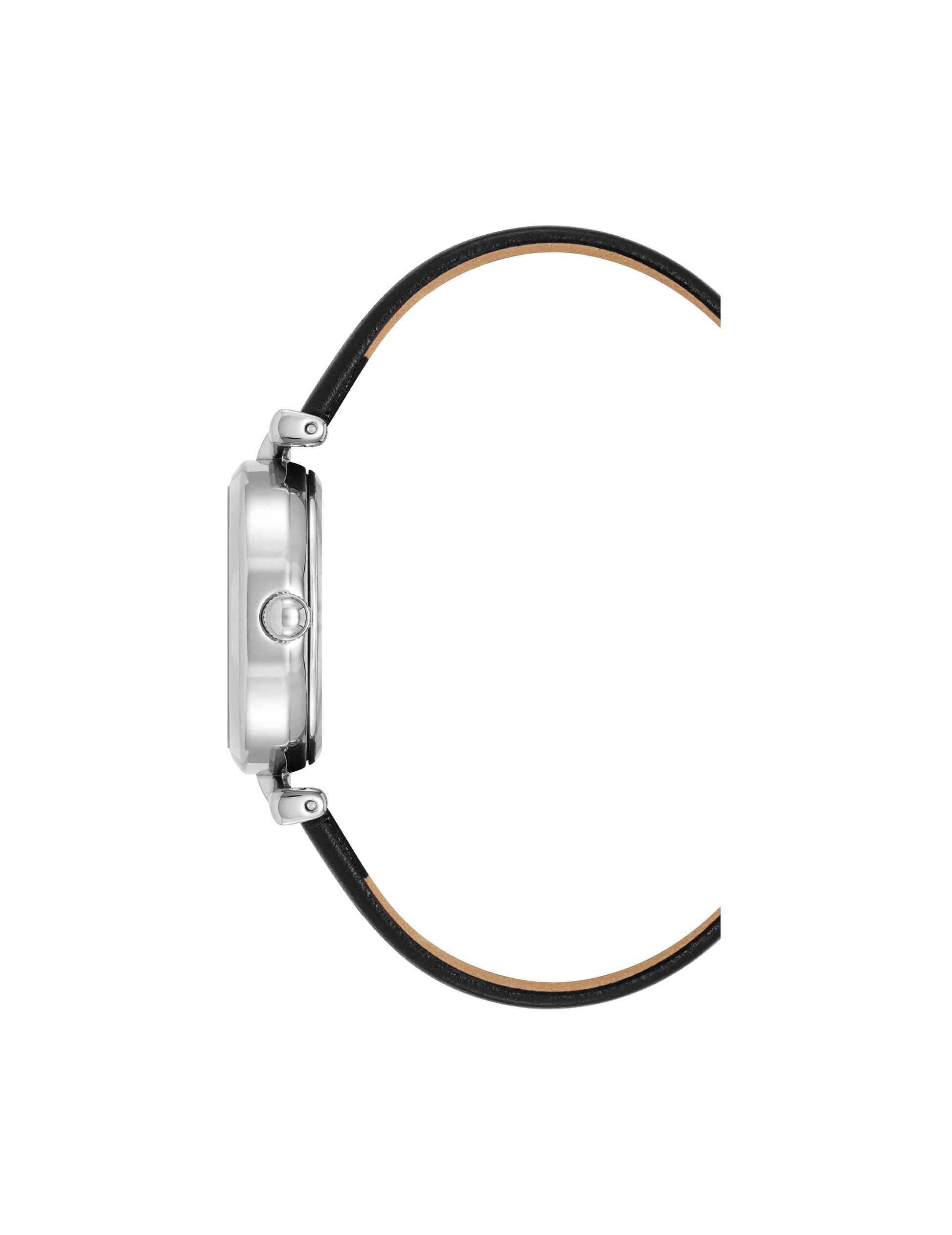 Anne Klein Oval Case Sustainable Leather Watch