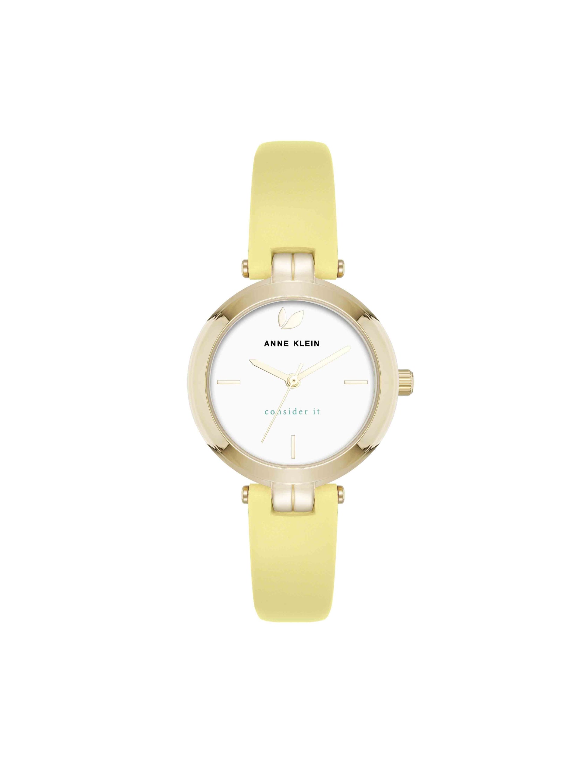 Anne Klein Sustainable Leather Band Watch, 32mm