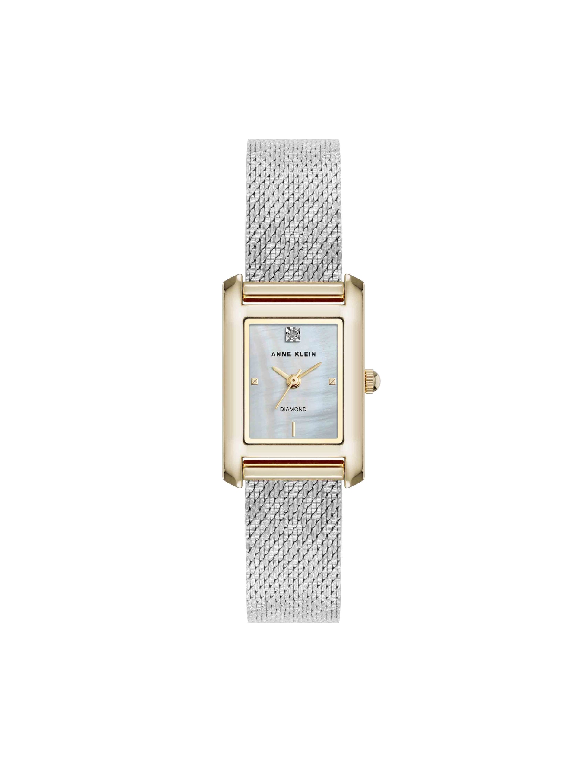 Anne Klein Petite Diamond Dial Bracelet Watch