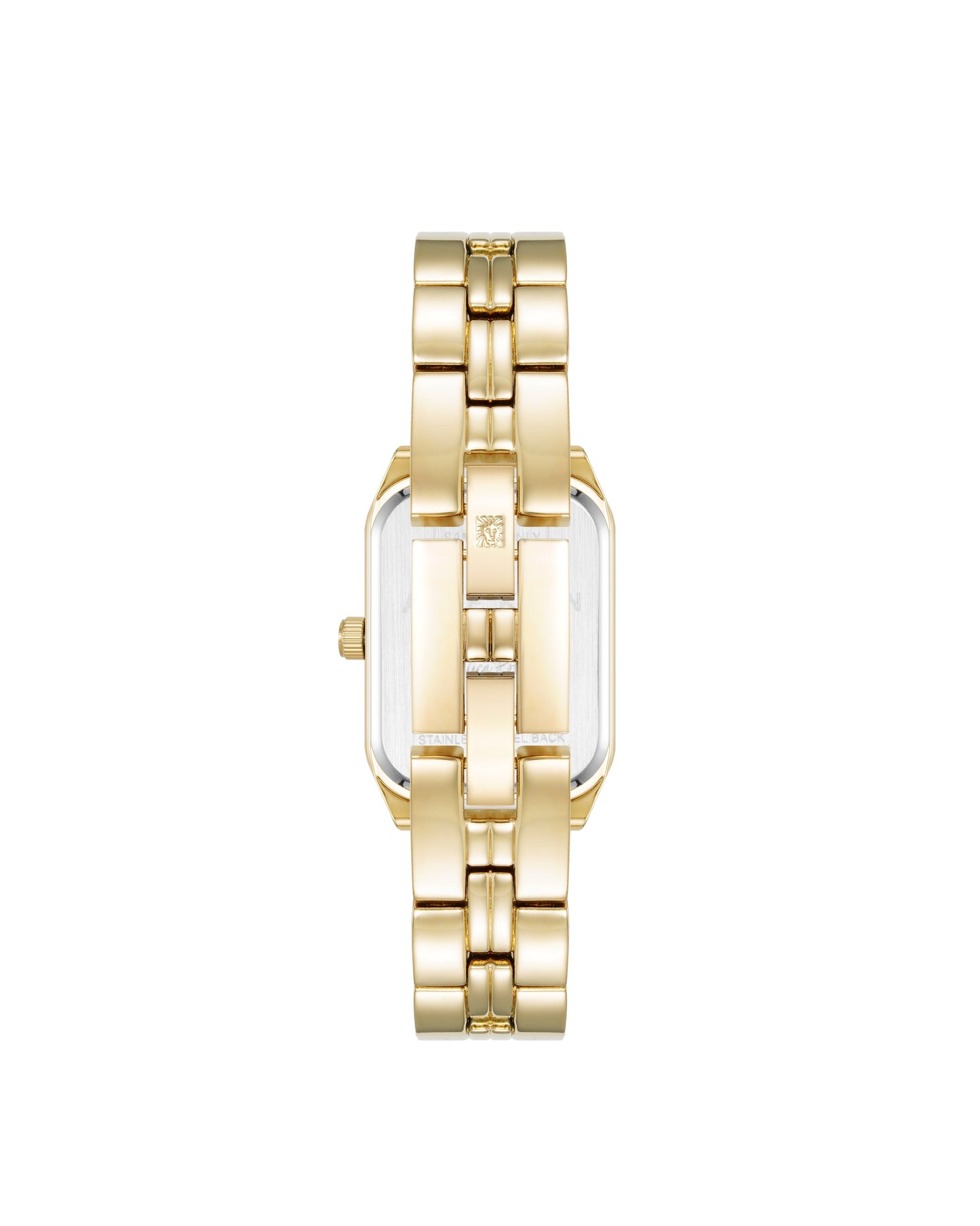 Anne Klein Butterfly Dial Leather Strap Watch in Gold-Tone