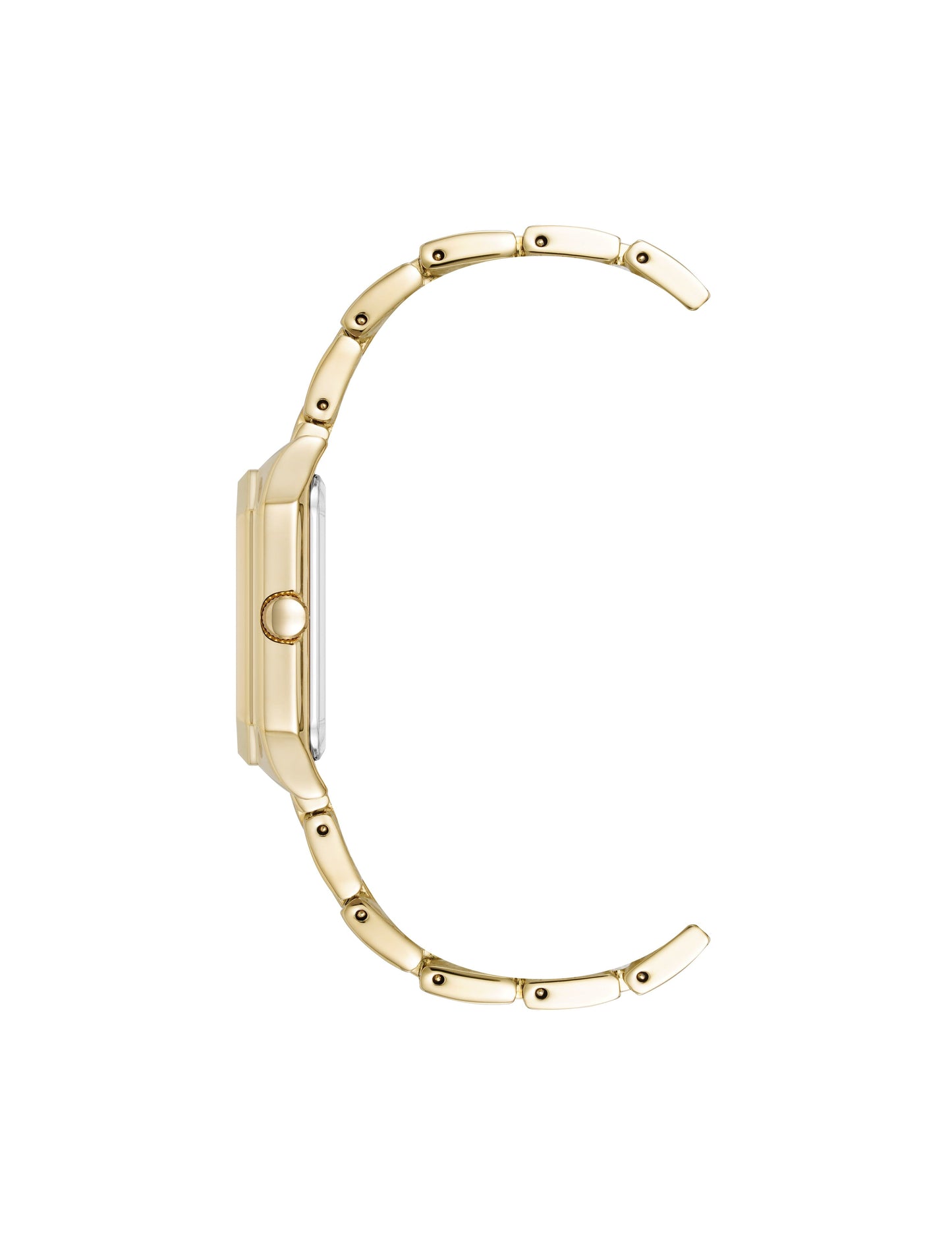 Anne Klein Butterfly Dial Leather Strap Watch in Gold-Tone