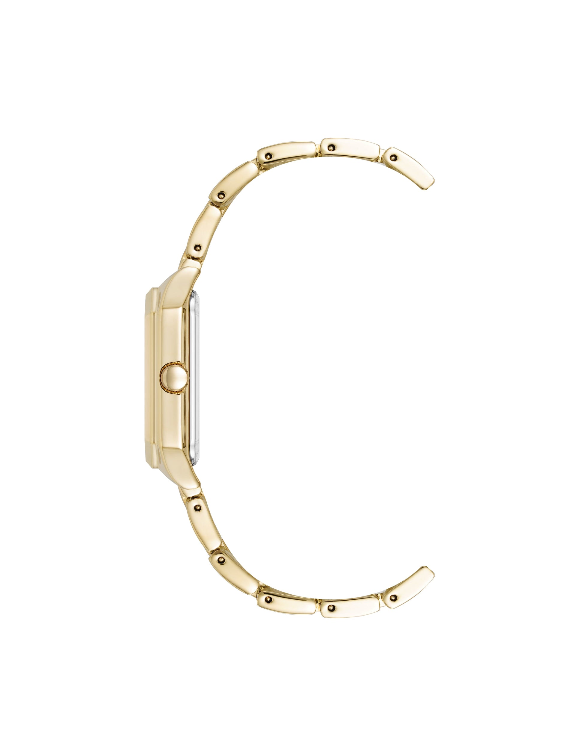 Anne Klein Butterfly Dial Leather Strap Watch in Gold-Tone