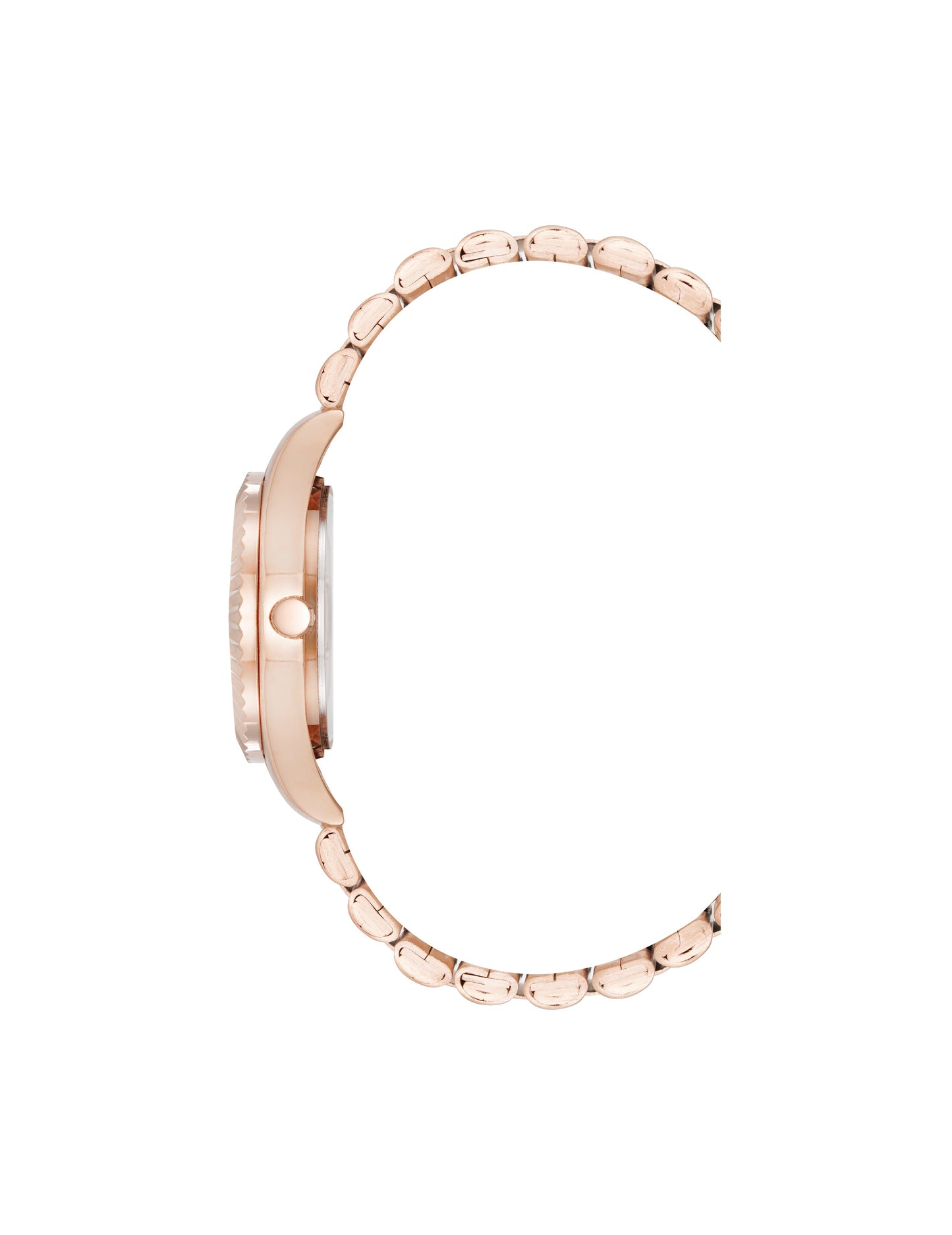 Anne Klein Butterfly Dial Leather Strap Watch in Rose Gold-Tone
