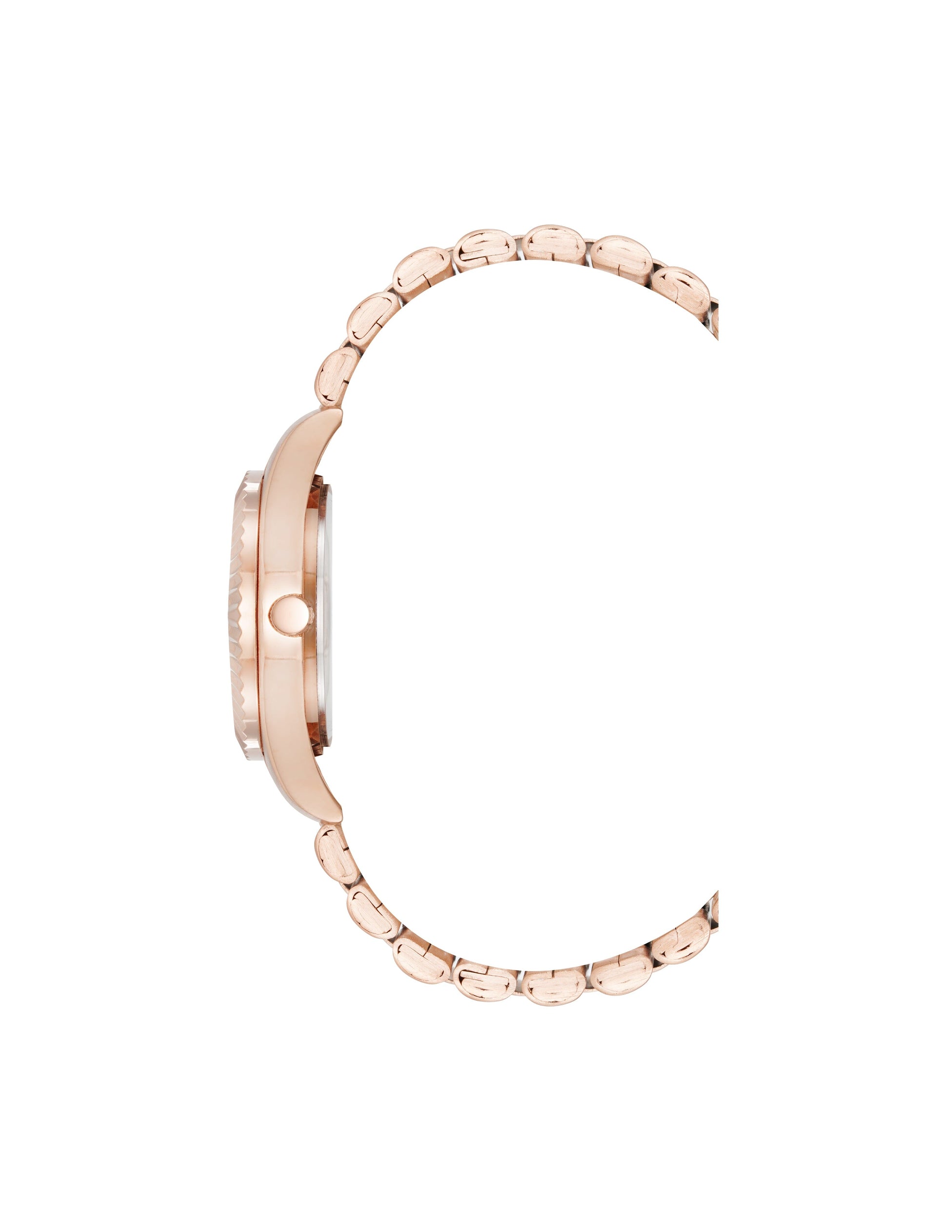 Anne Klein Butterfly Dial Leather Strap Watch in Rose Gold-Tone