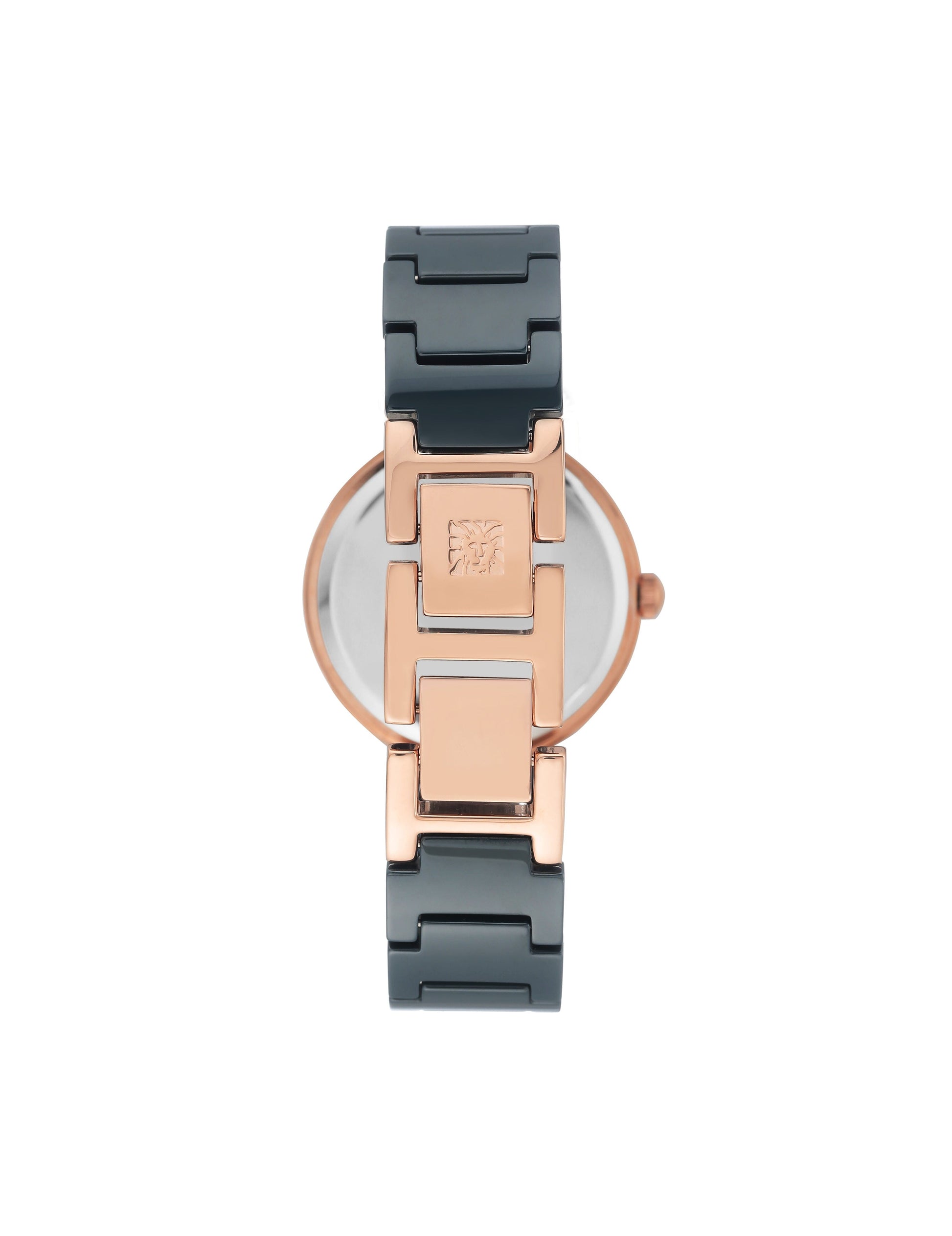 Anne Klein Ceramic Bracelet Watch with Diamond Accents