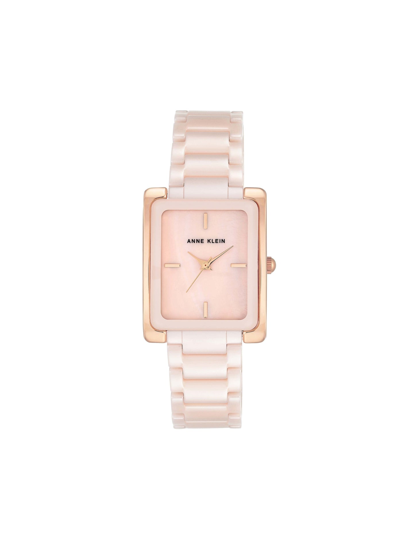 Anne Klein Rectangular Ceramic Bracelet Watch