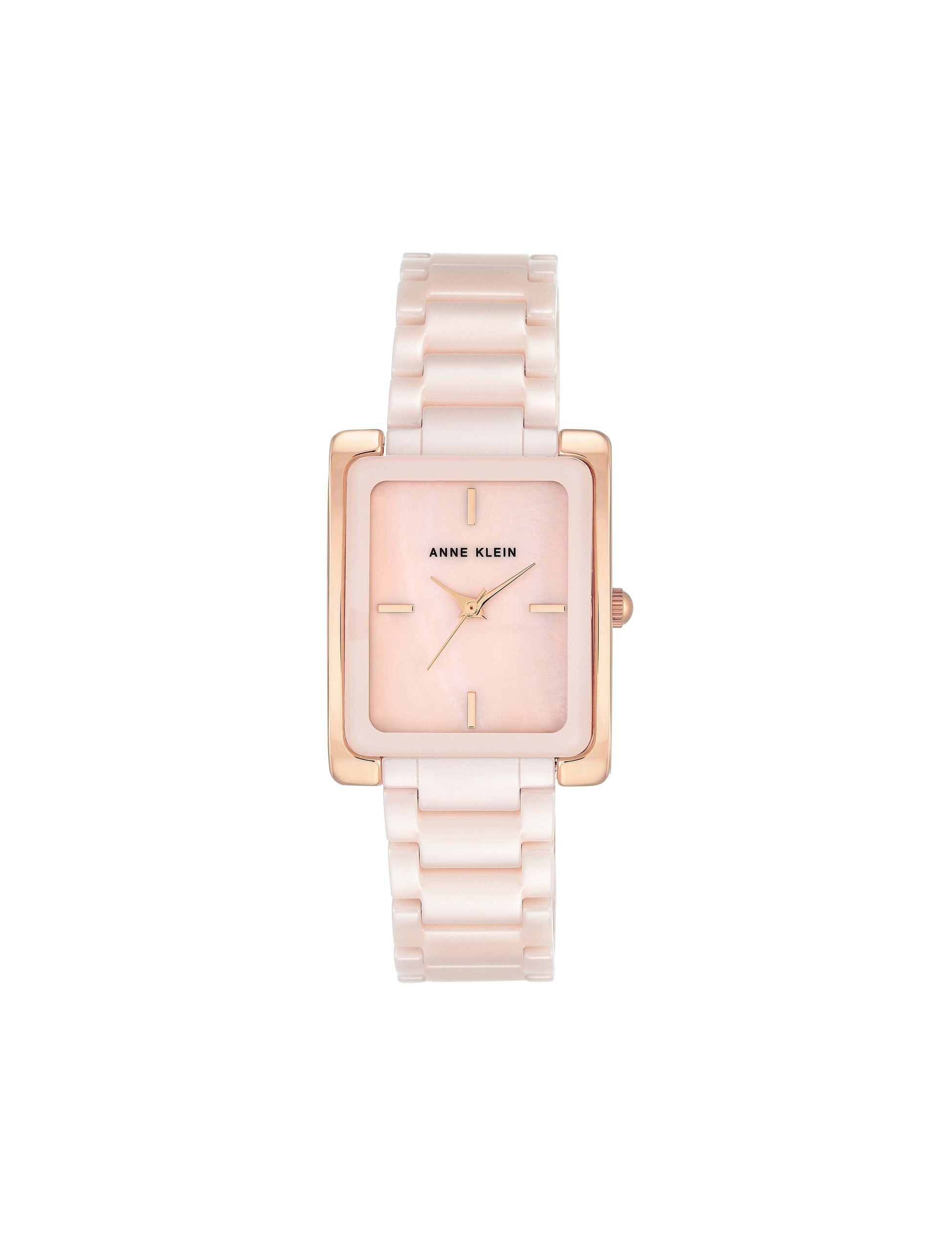 Anne Klein Rectangular Ceramic Bracelet Watch