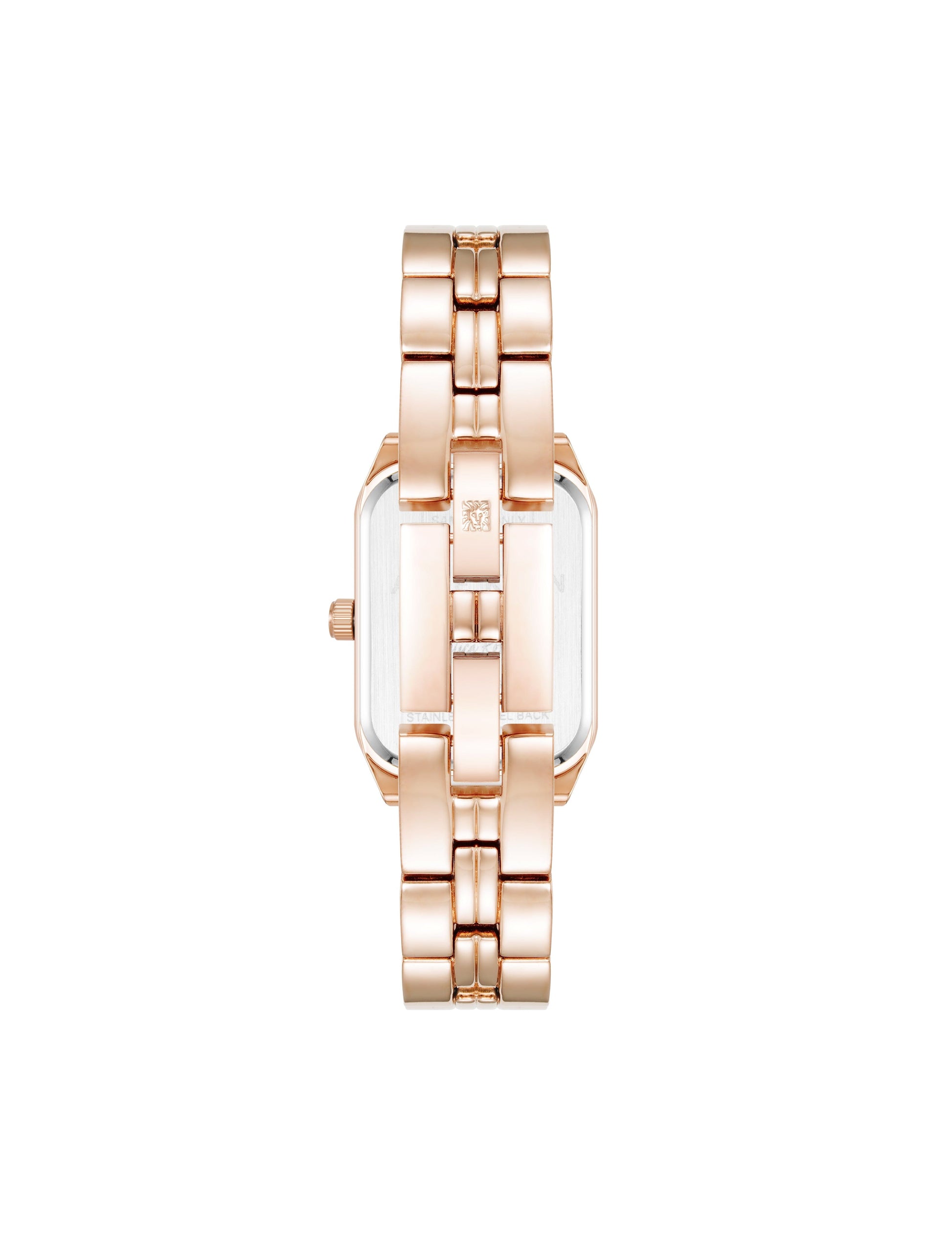 Anne Klein Butterfly Dial Leather Strap Watch in Rose Gold-Tone
