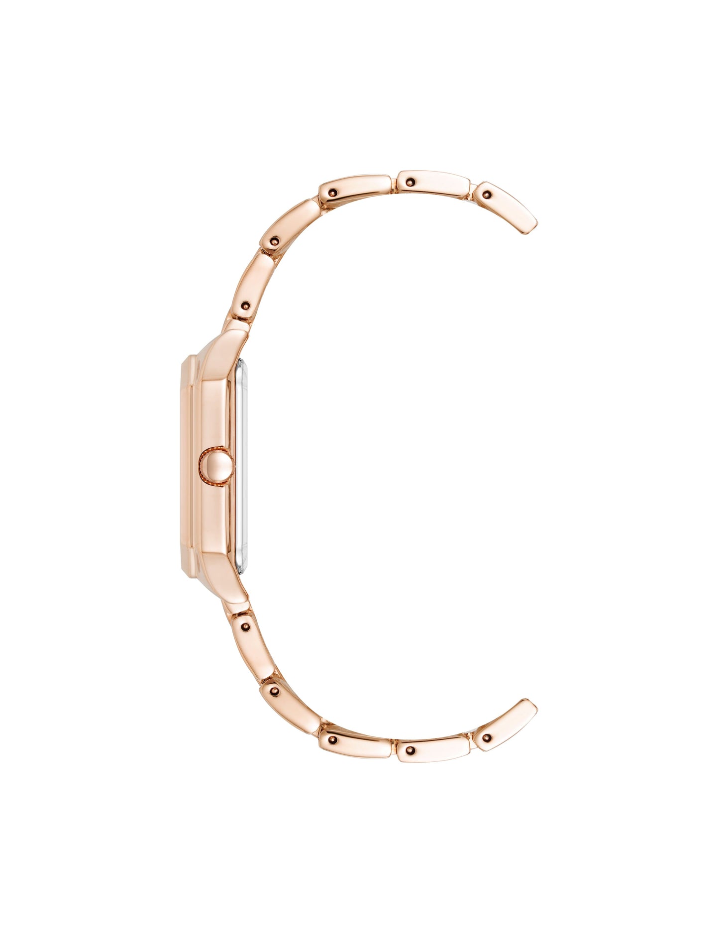 Anne Klein Butterfly Dial Leather Strap Watch in Rose Gold-Tone