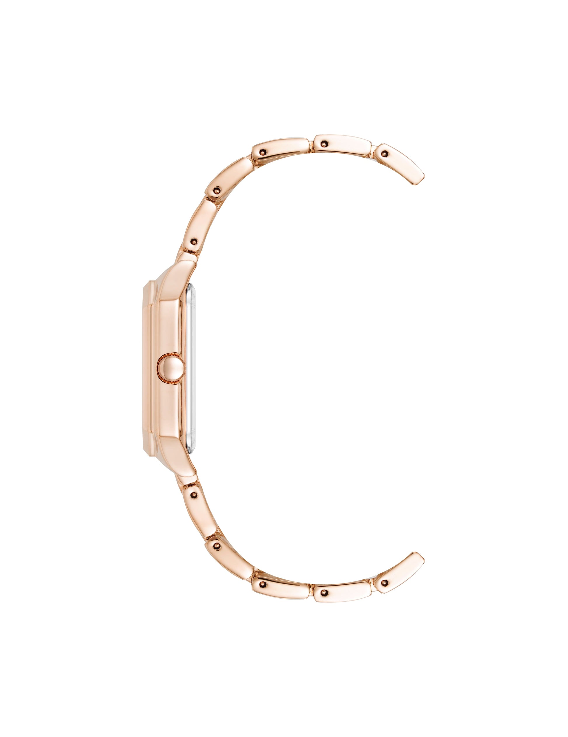 Anne Klein Butterfly Dial Leather Strap Watch in Rose Gold-Tone