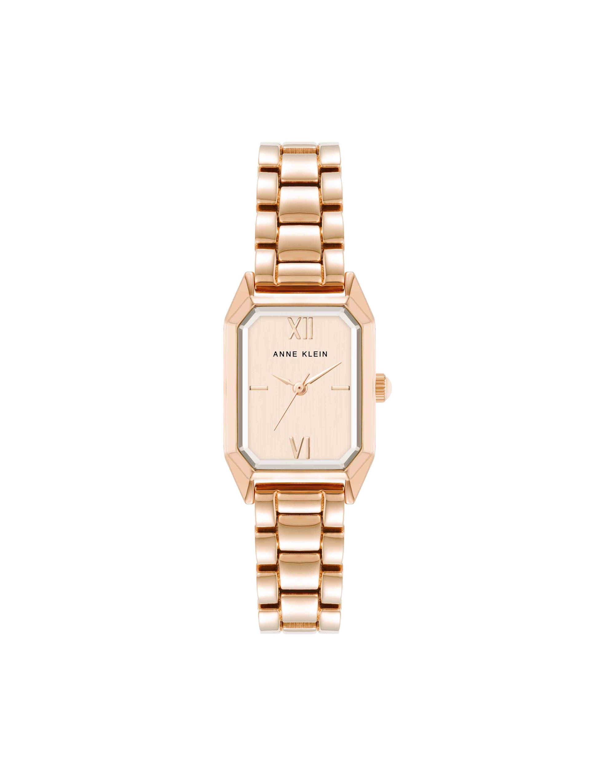 Anne Klein Petite Octagonal Bracelet Watch in Rose Gold