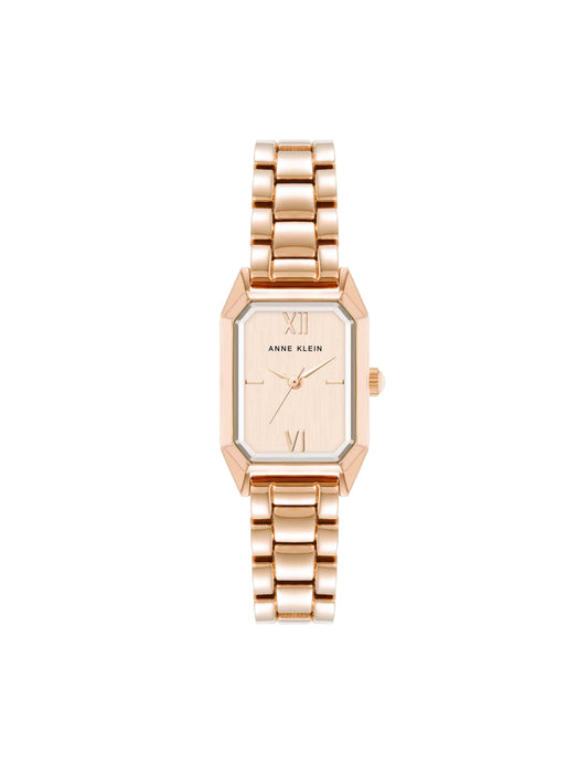 Anne Klein Petite Octagonal Bracelet Watch in Rose Gold
