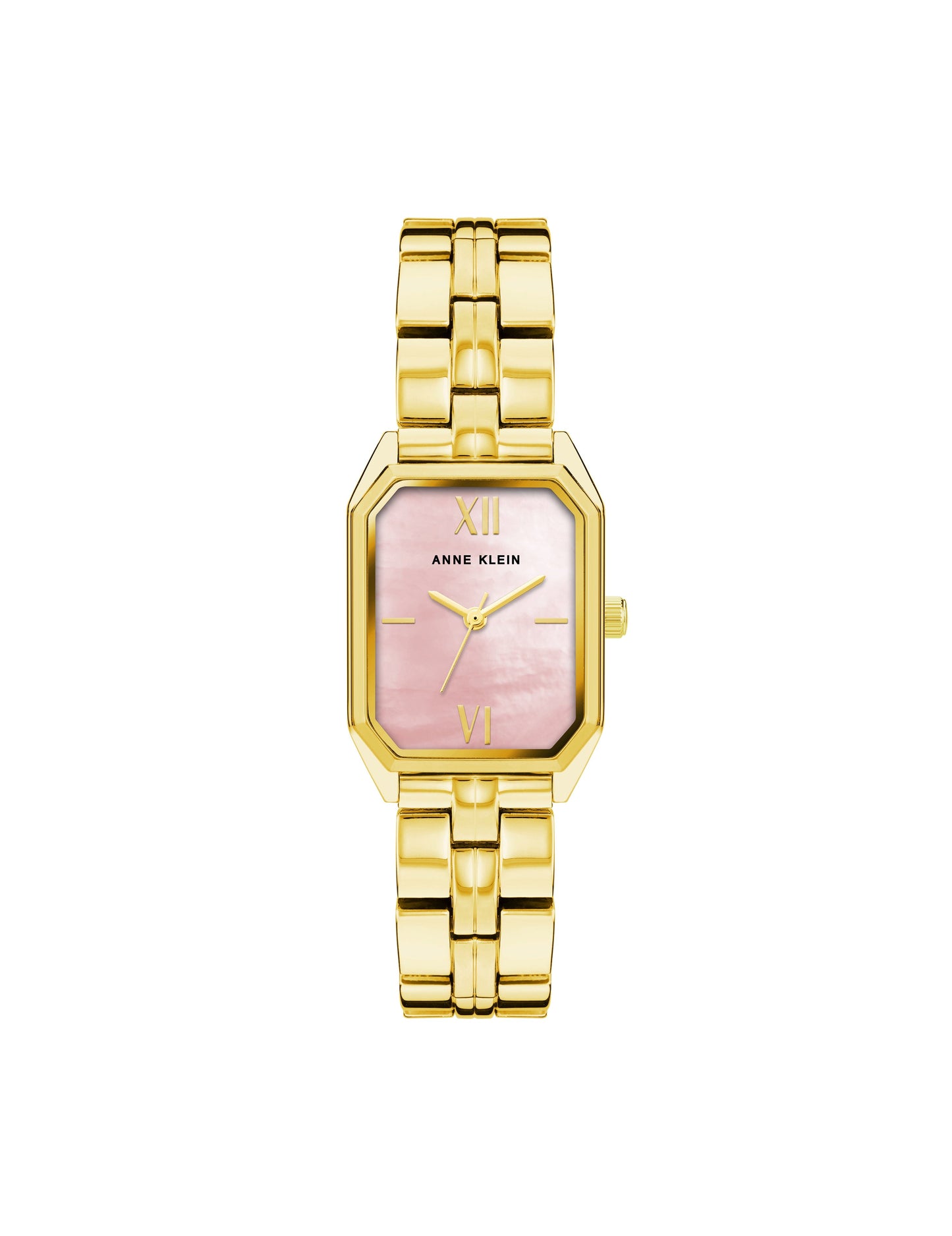 Anne Klein Octagonal Bracelet Watch in Gold & Pink