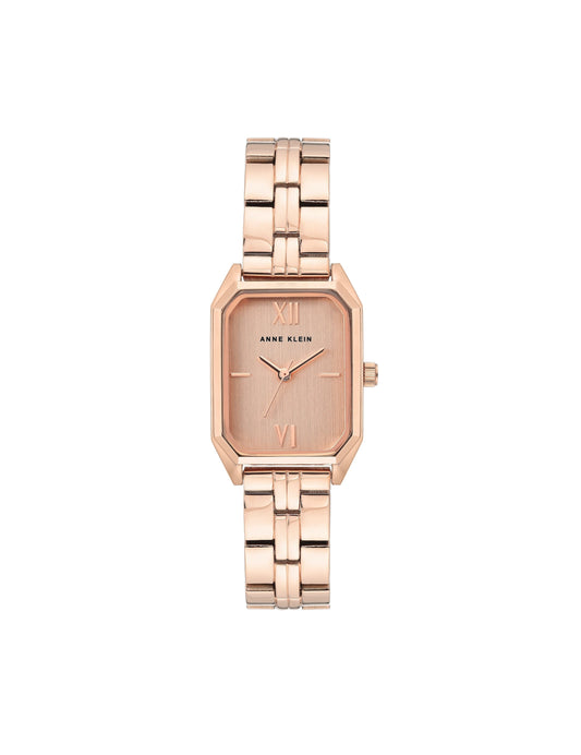 Anne Klein Octagonal Metal Bracelet Watch in Rose Gold