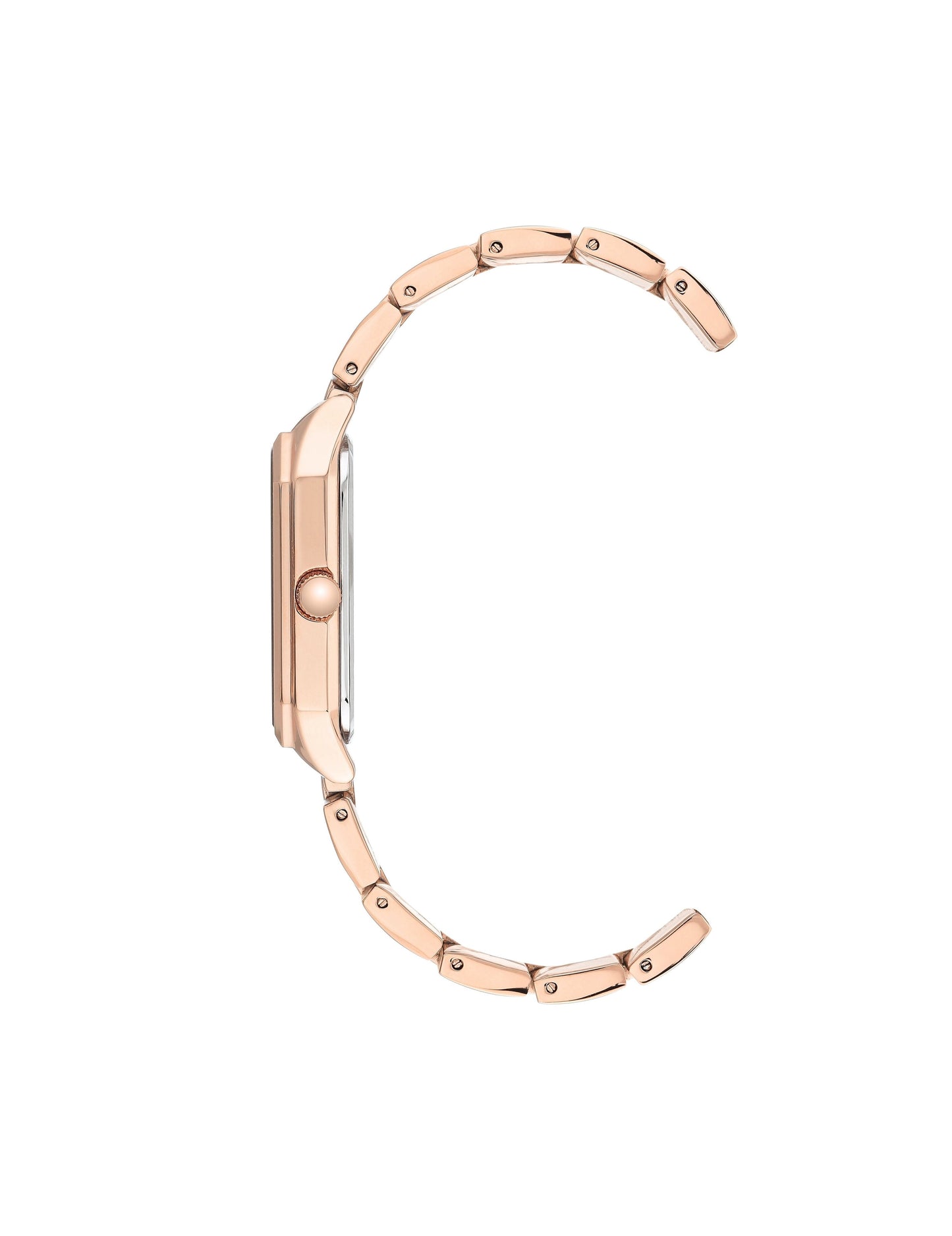 Anne Klein Octagonal Metal Bracelet Watch in Rose Gold