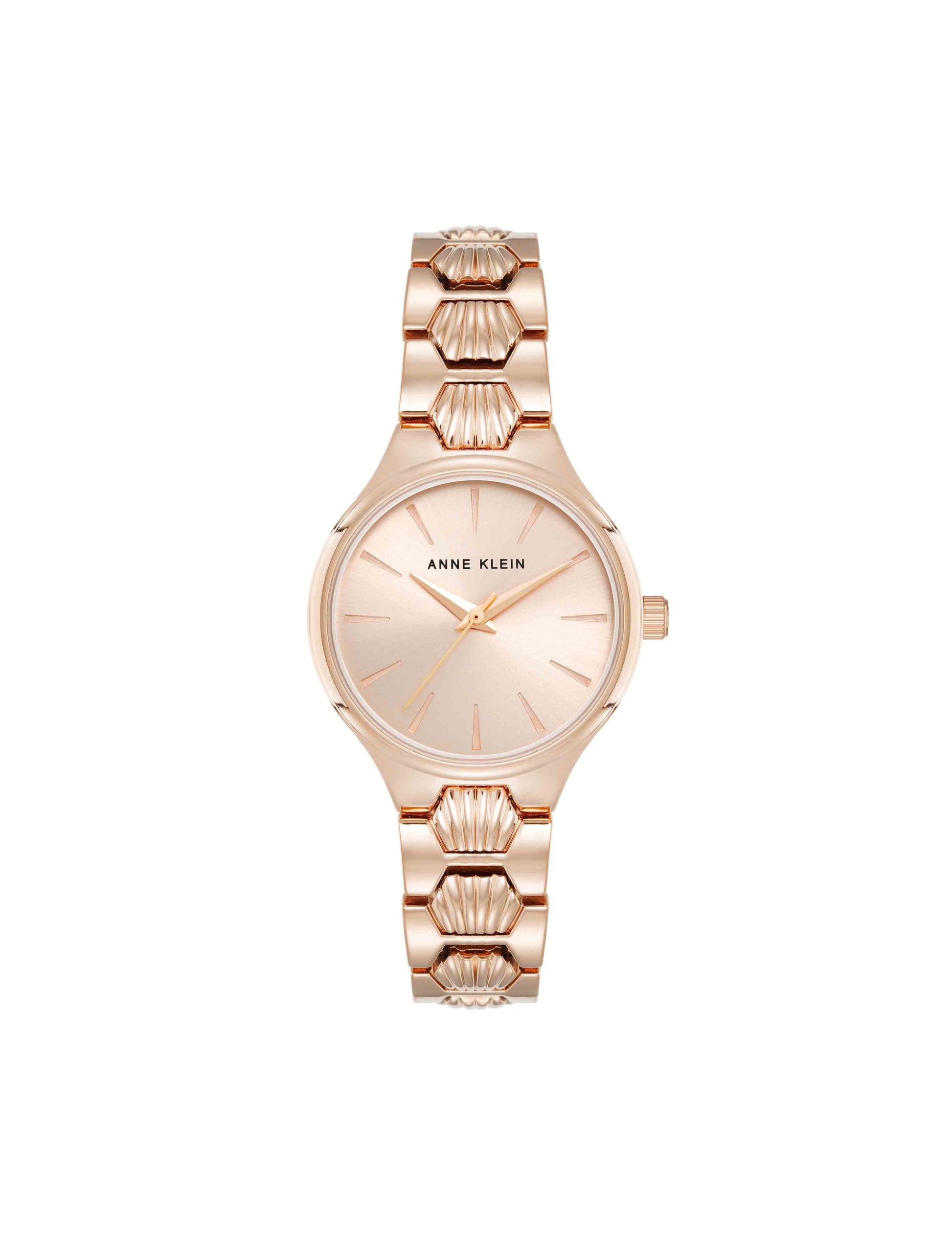 Anne Klein Shell Pattern Link Bracelet Watch