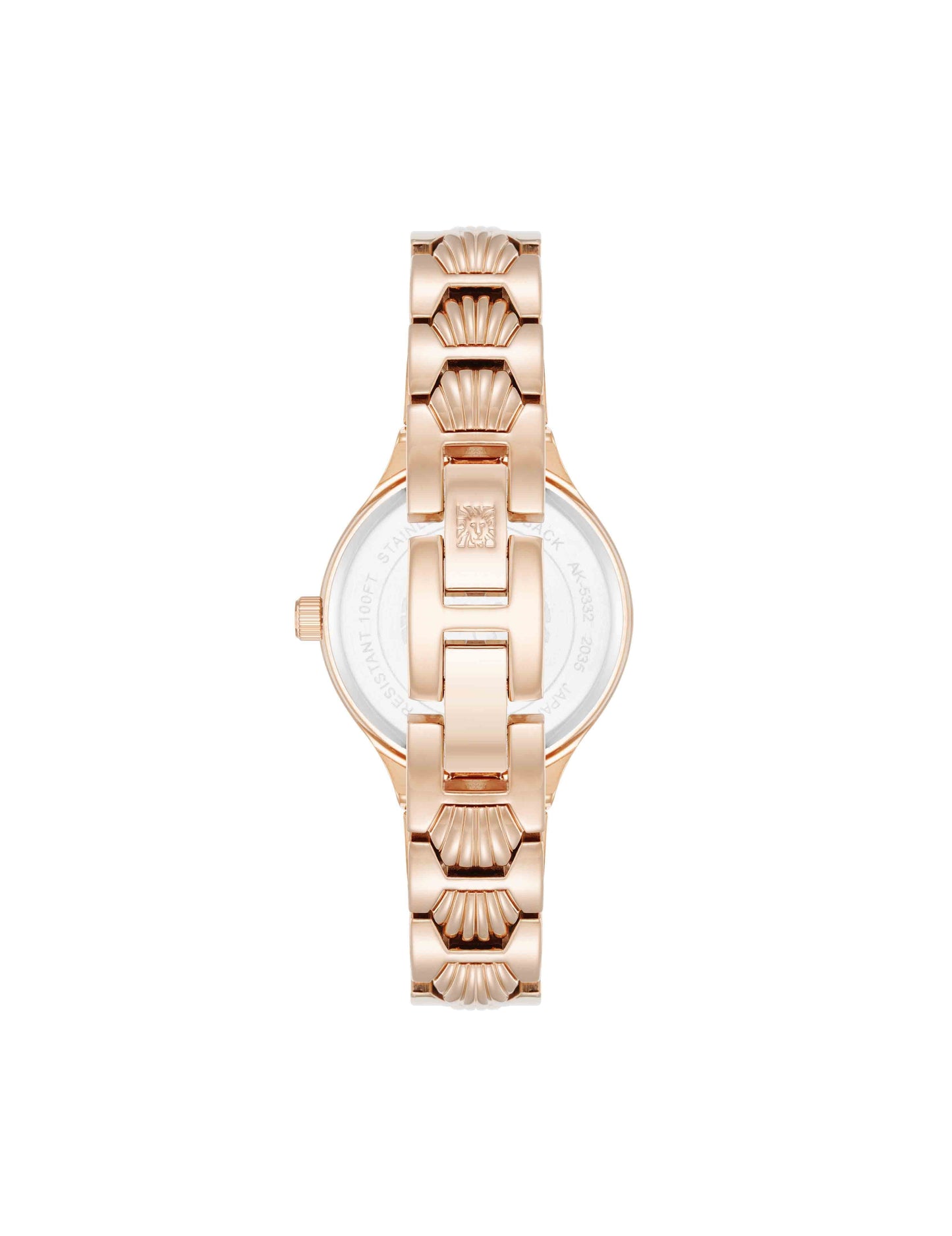 Anne Klein Shell Pattern Link Bracelet Watch