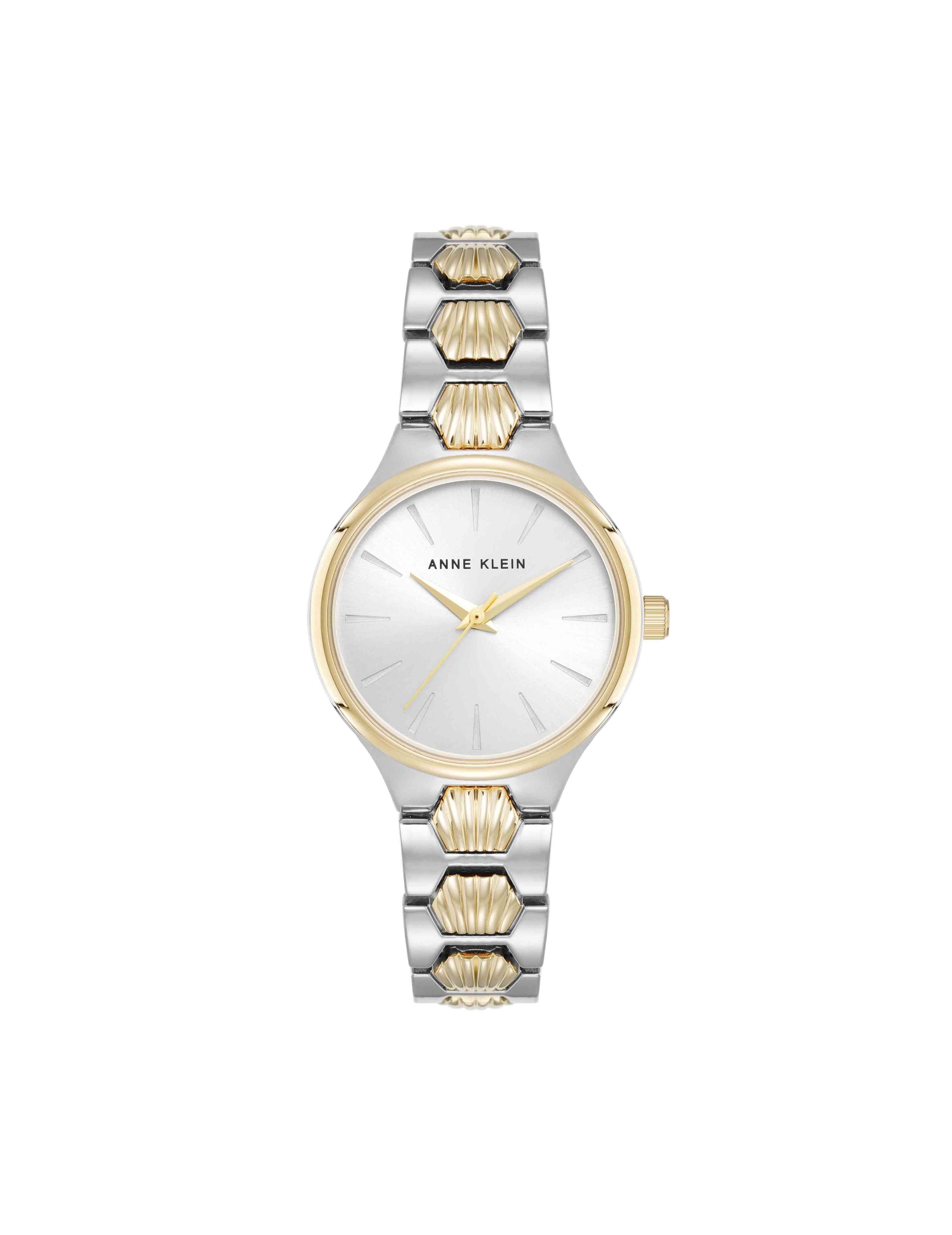 Anne Klein Shell Pattern Link Bracelet Watch