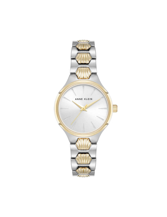 Anne Klein Shell Pattern Link Bracelet Watch