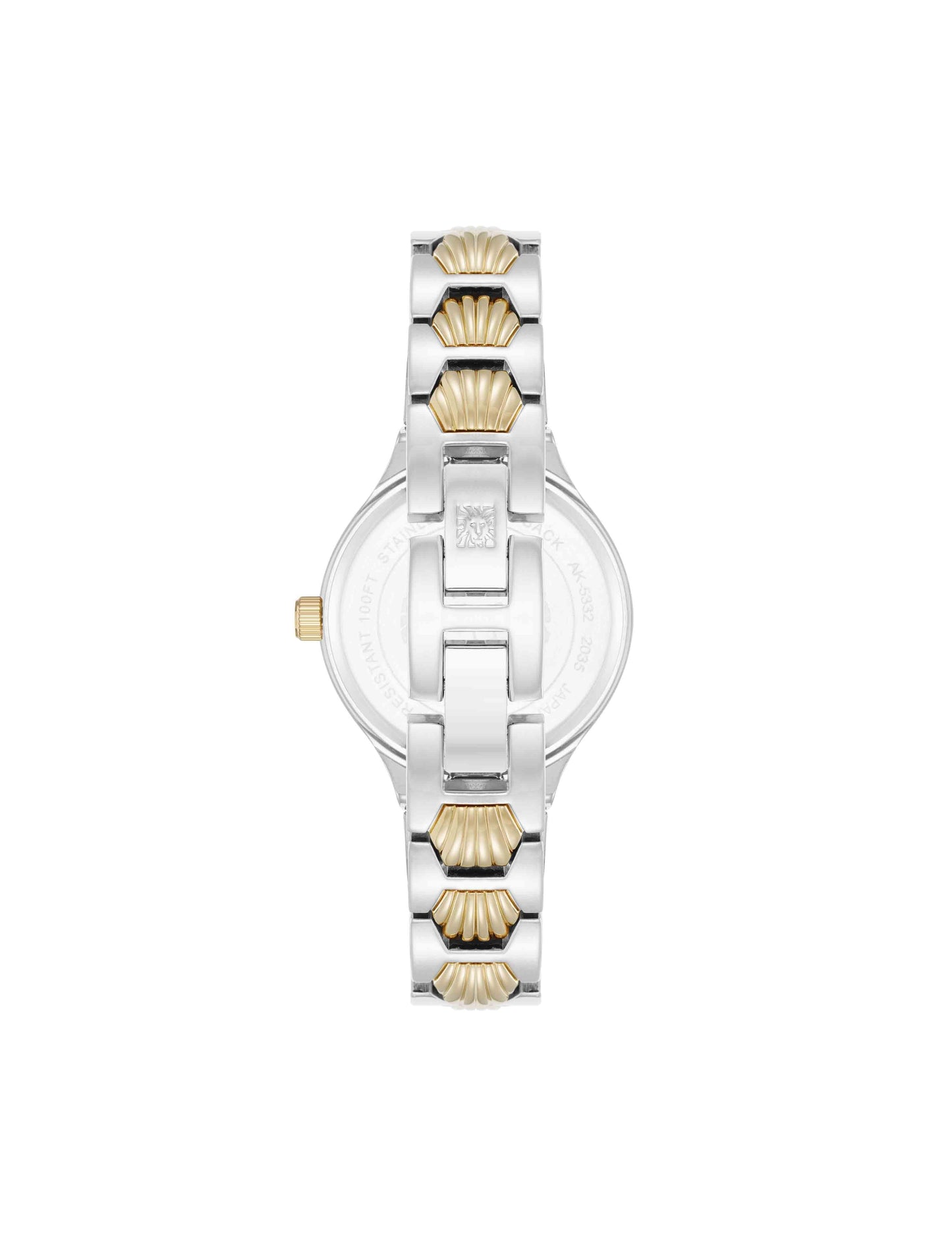Anne Klein Shell Pattern Link Bracelet Watch