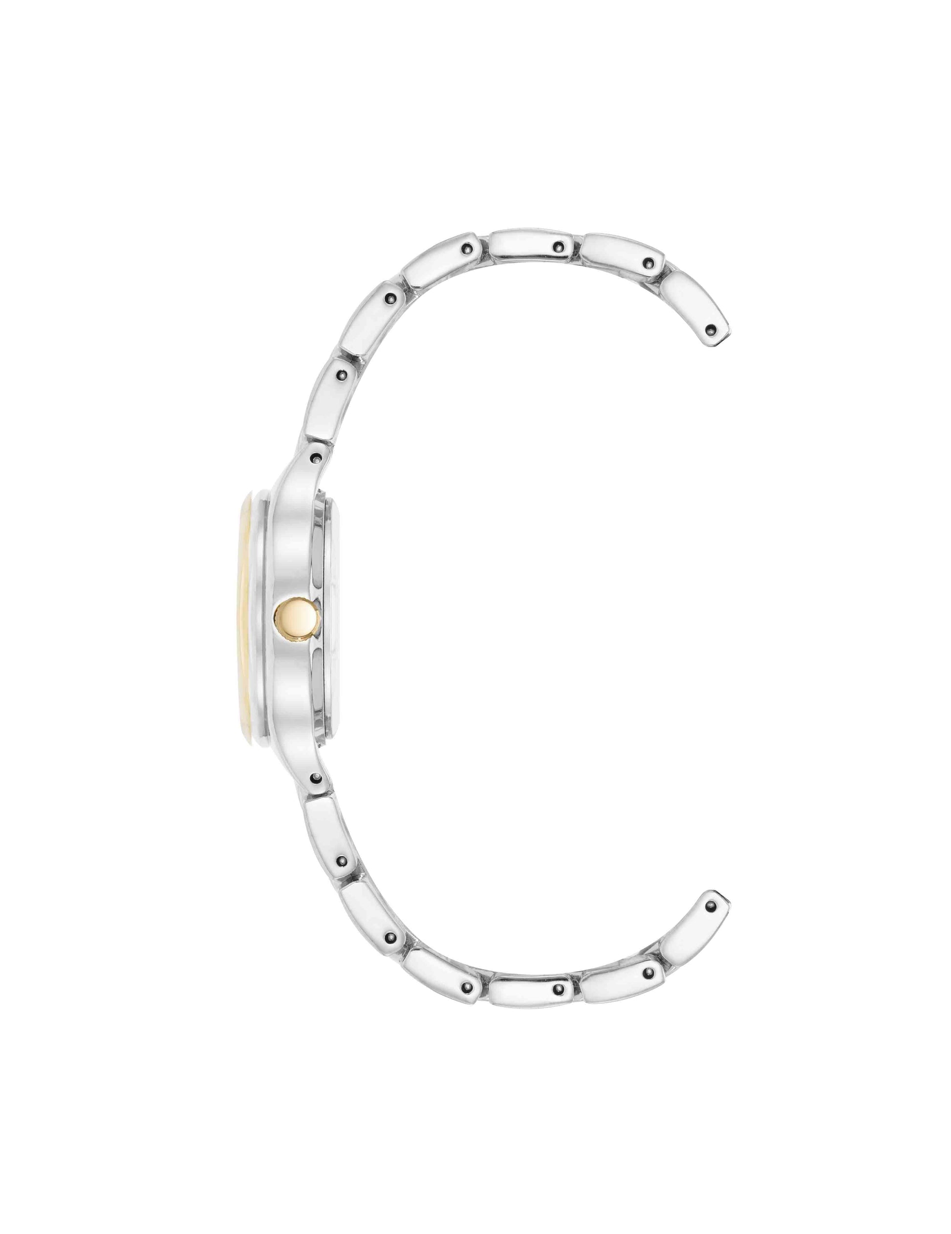 Anne Klein Shell Pattern Link Bracelet Watch