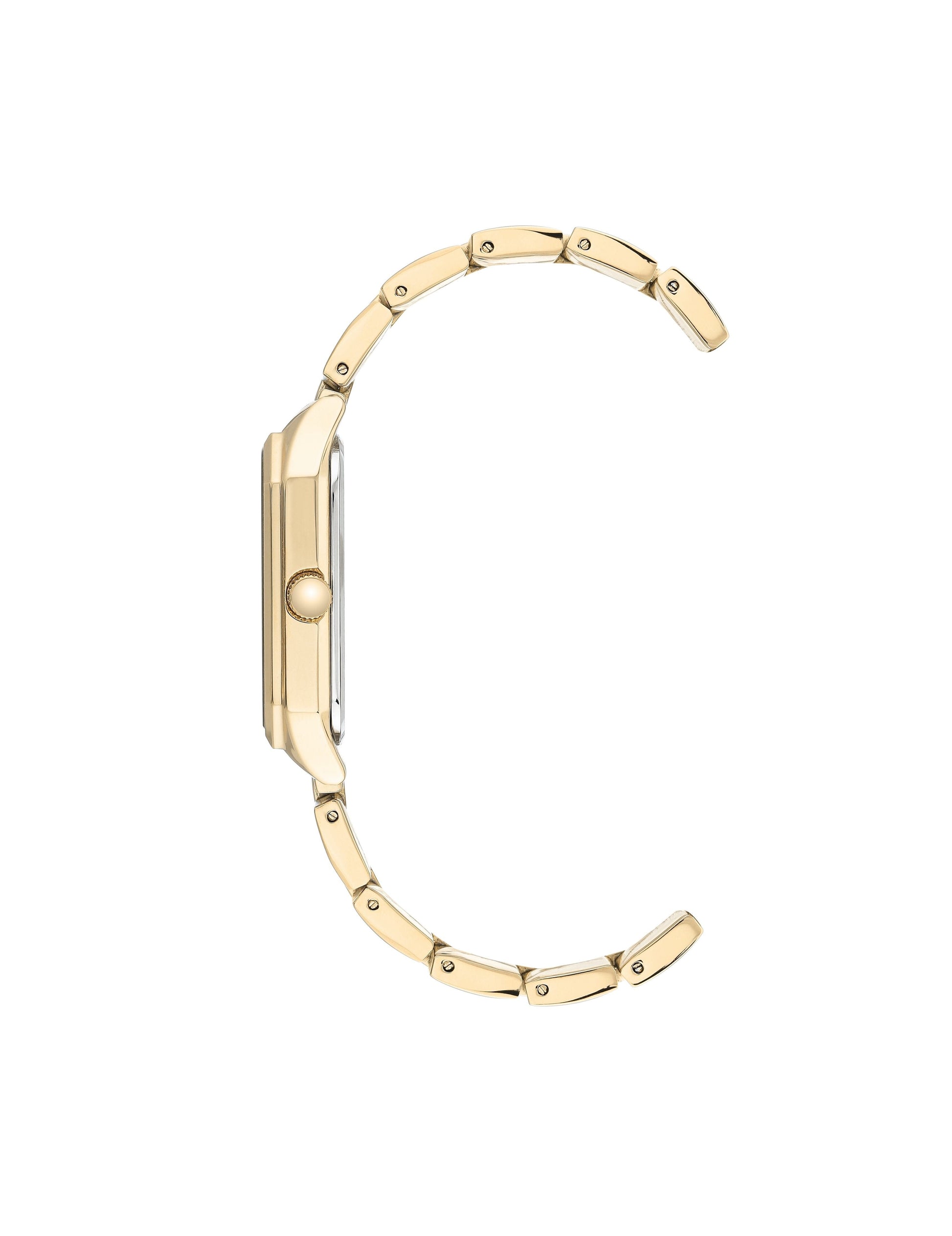 Anne Klein Octagonal Metal Bracelet Watch in Gold-Tone