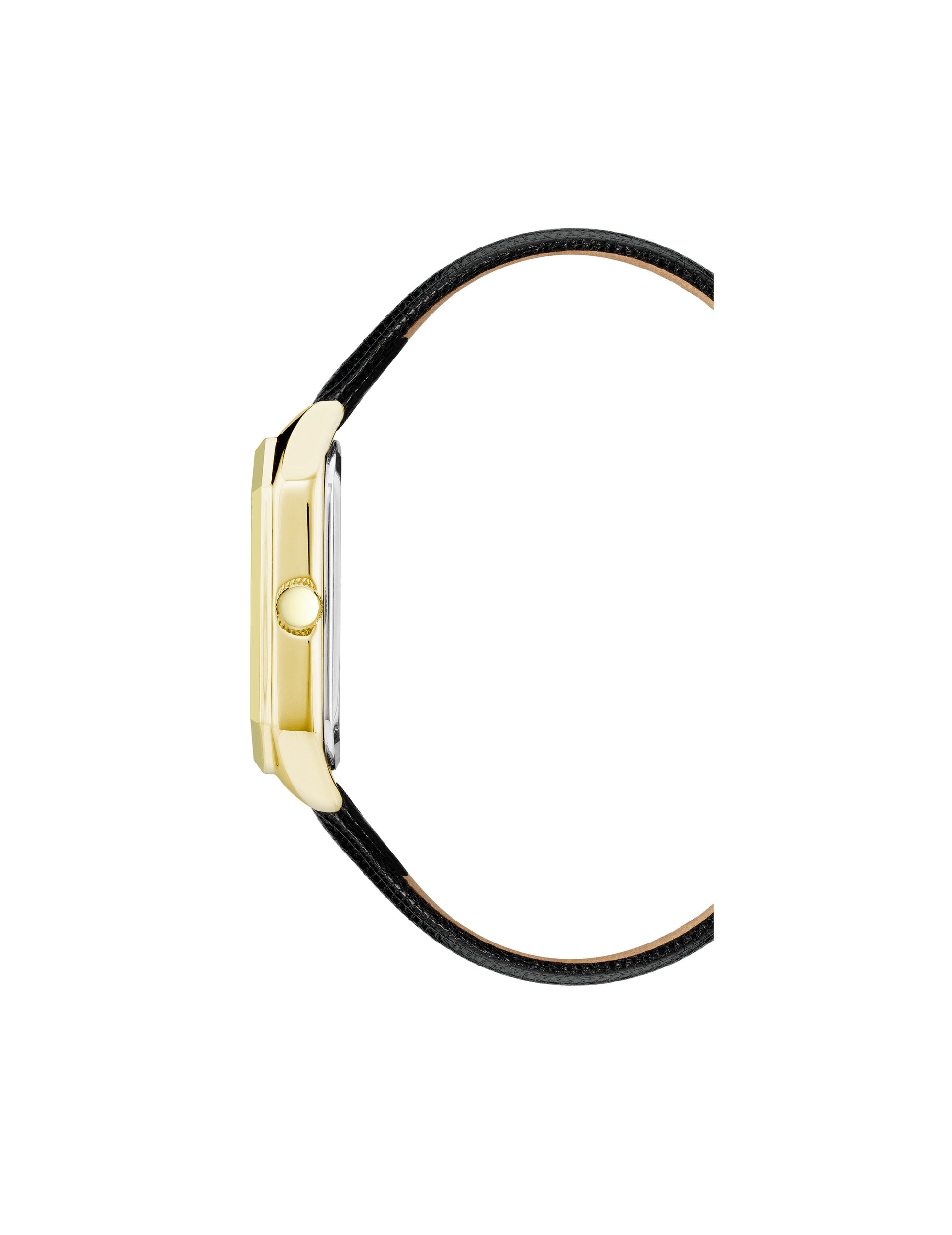 Anne Klein Octagonal Leather Strap Watch