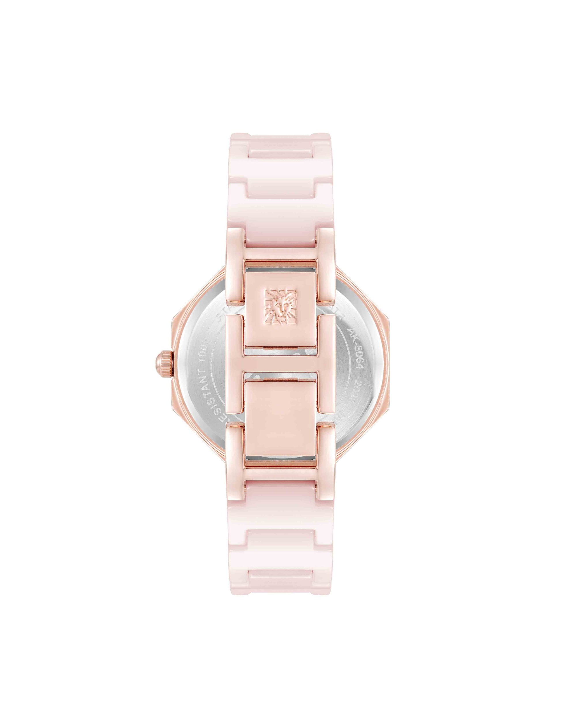 Anne Klein Octagonal Ceramic Diamond Dial Bracelet Watch