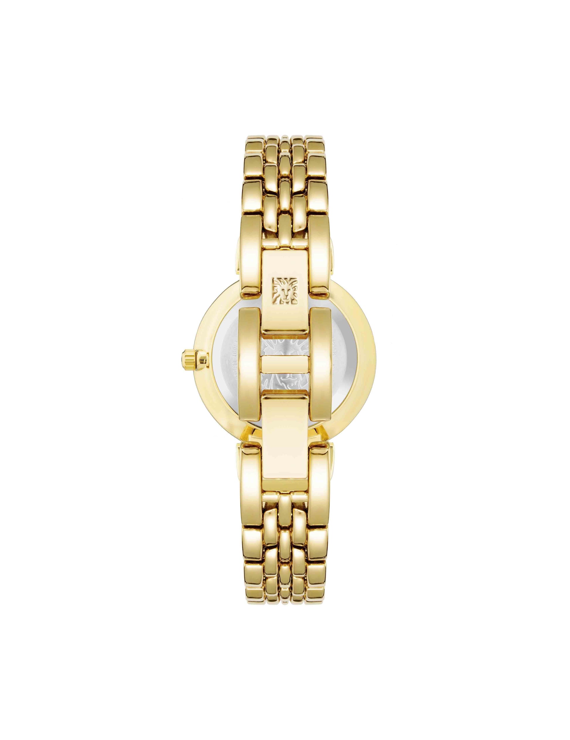 Anne Klein Roman Numeral Dial Watch in Gold & Burgundy