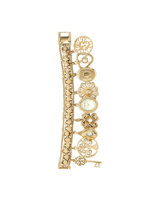 Anne Klein Legacy Charm Bracelet Watch