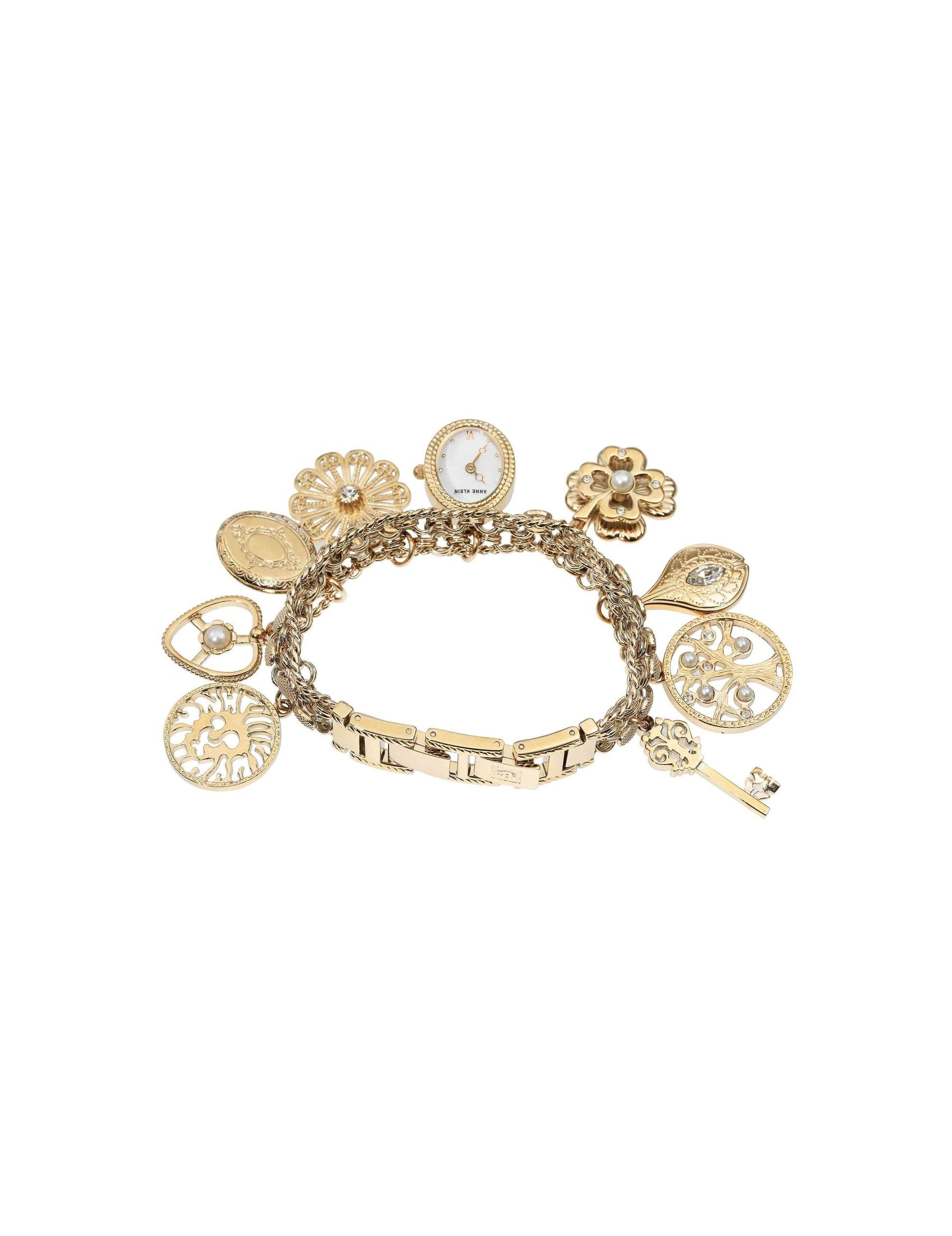 Anne Klein Legacy Charm Bracelet Watch
