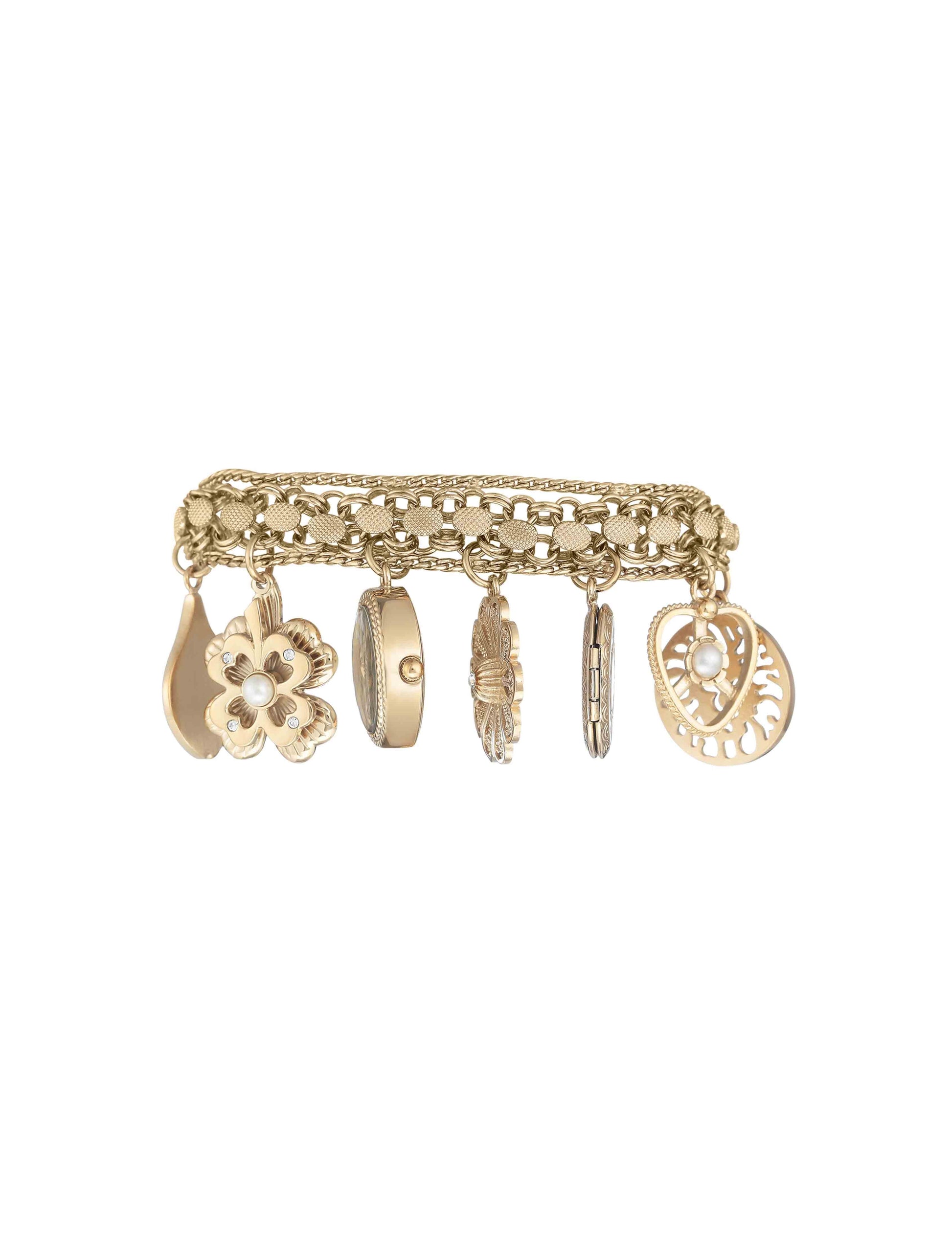Anne Klein Legacy Charm Bracelet Watch
