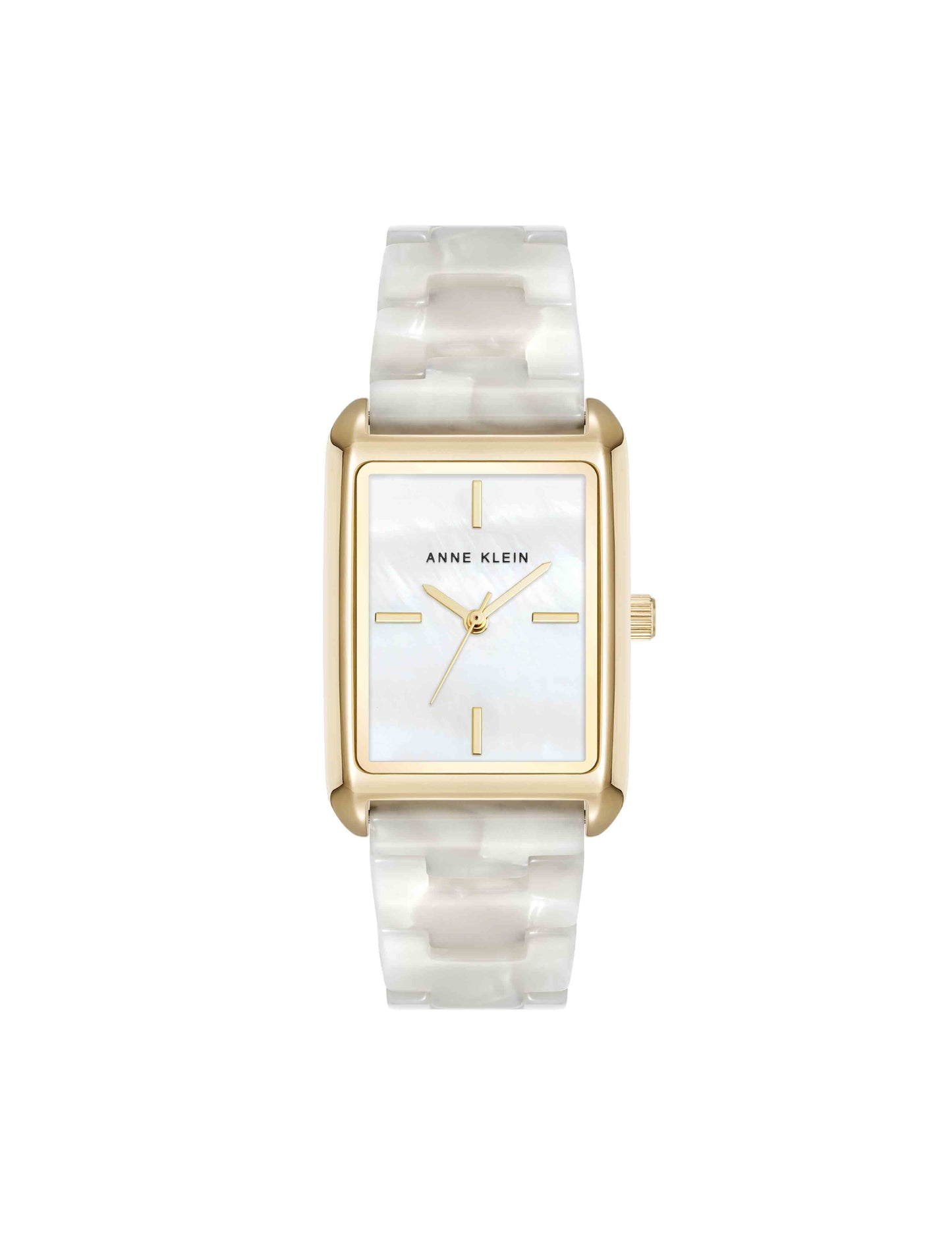 Anne Klein Delicate Rectangular Acetate Link Bracelet Watch