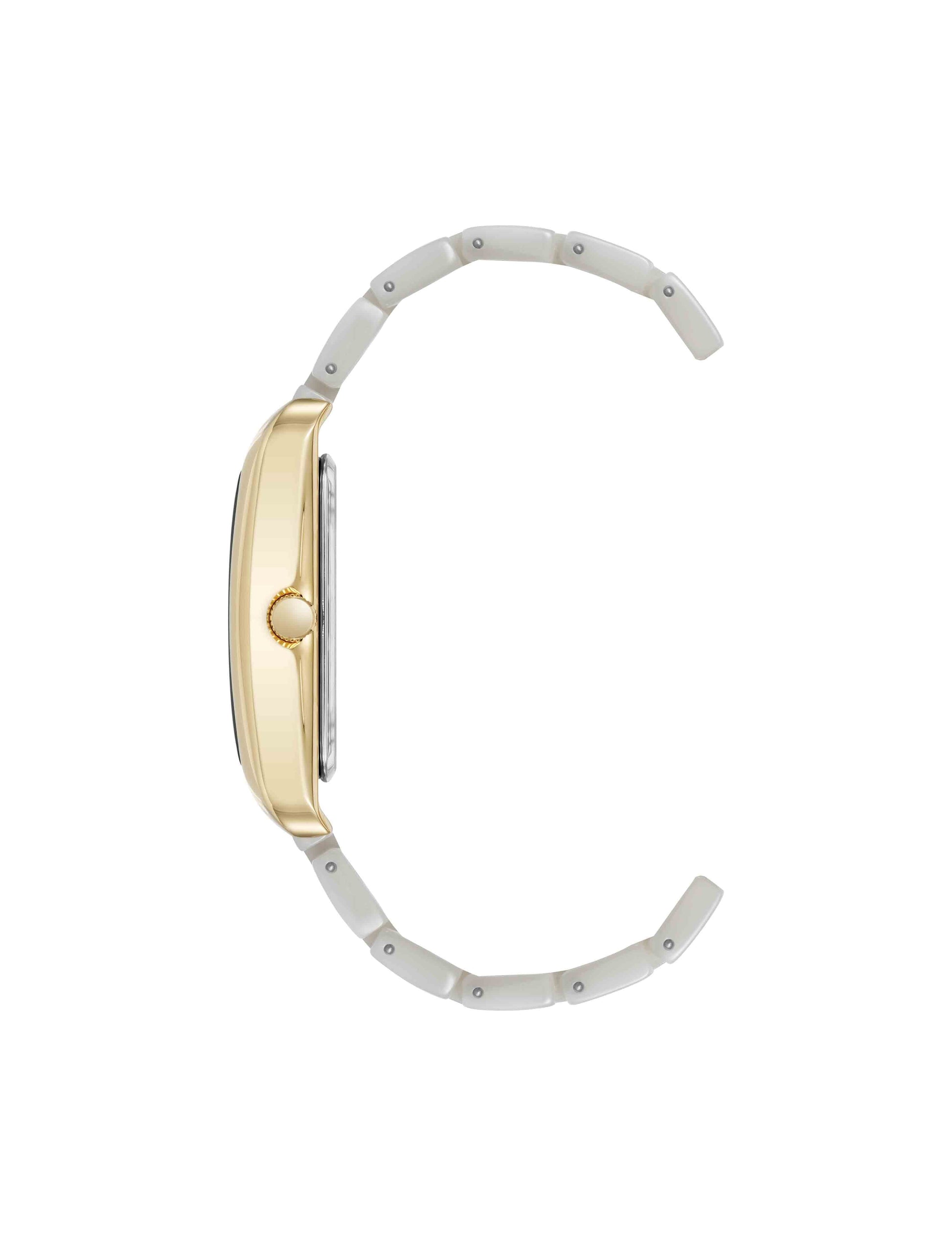 Anne Klein Delicate Rectangular Acetate Link Bracelet Watch