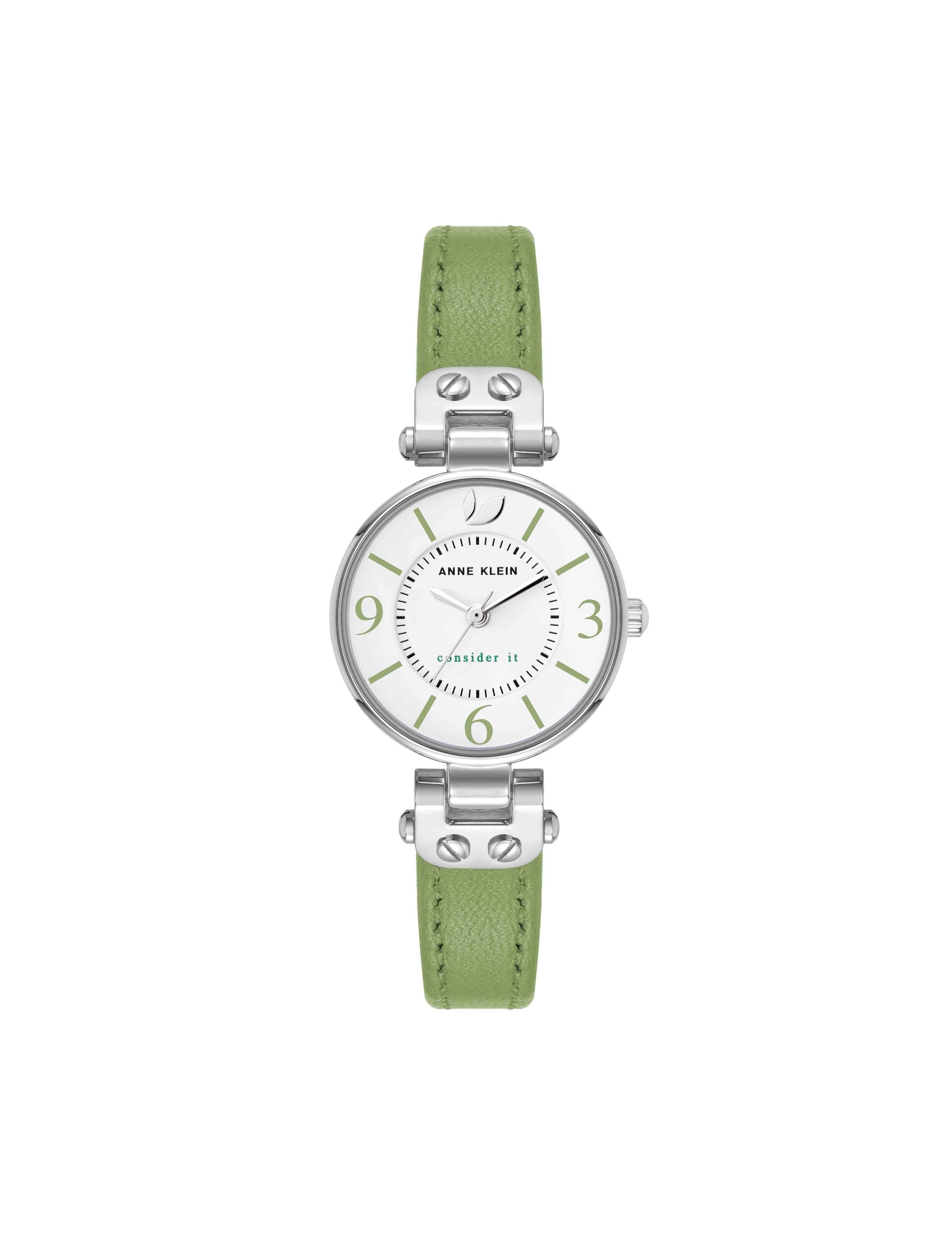 Anne Klein Sustainable Leather Strap Watch