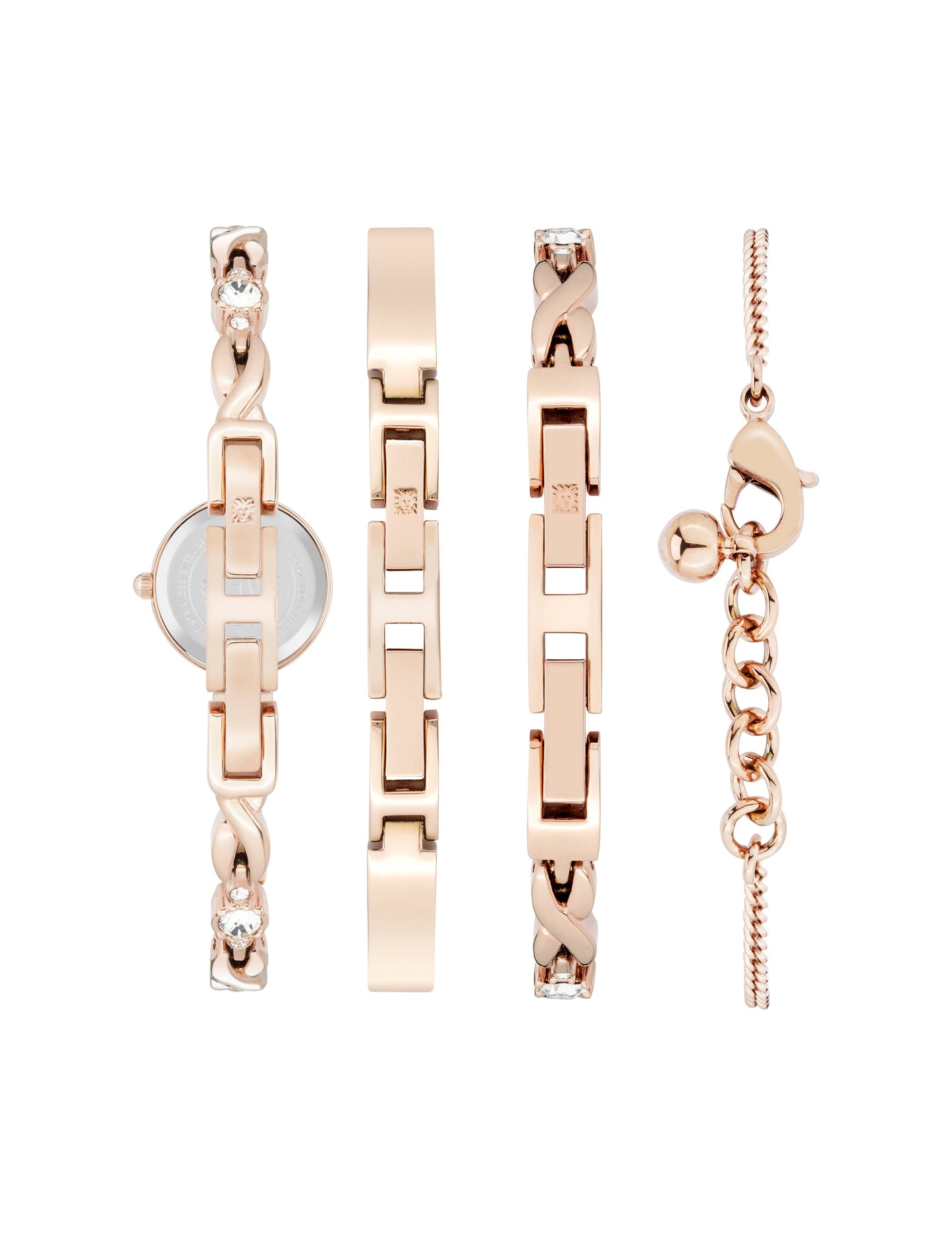 Anne Klein Crystal Accented Watch & Bracelet Set