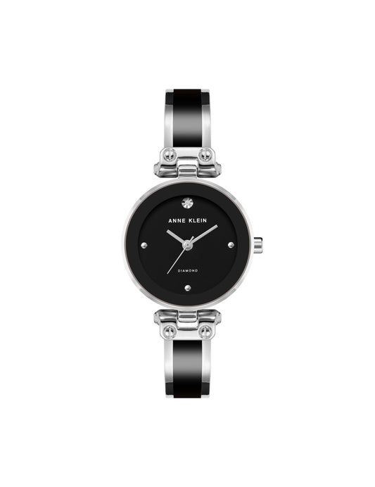 Anne Klein Diamond Accent Bangle Wristwatch
